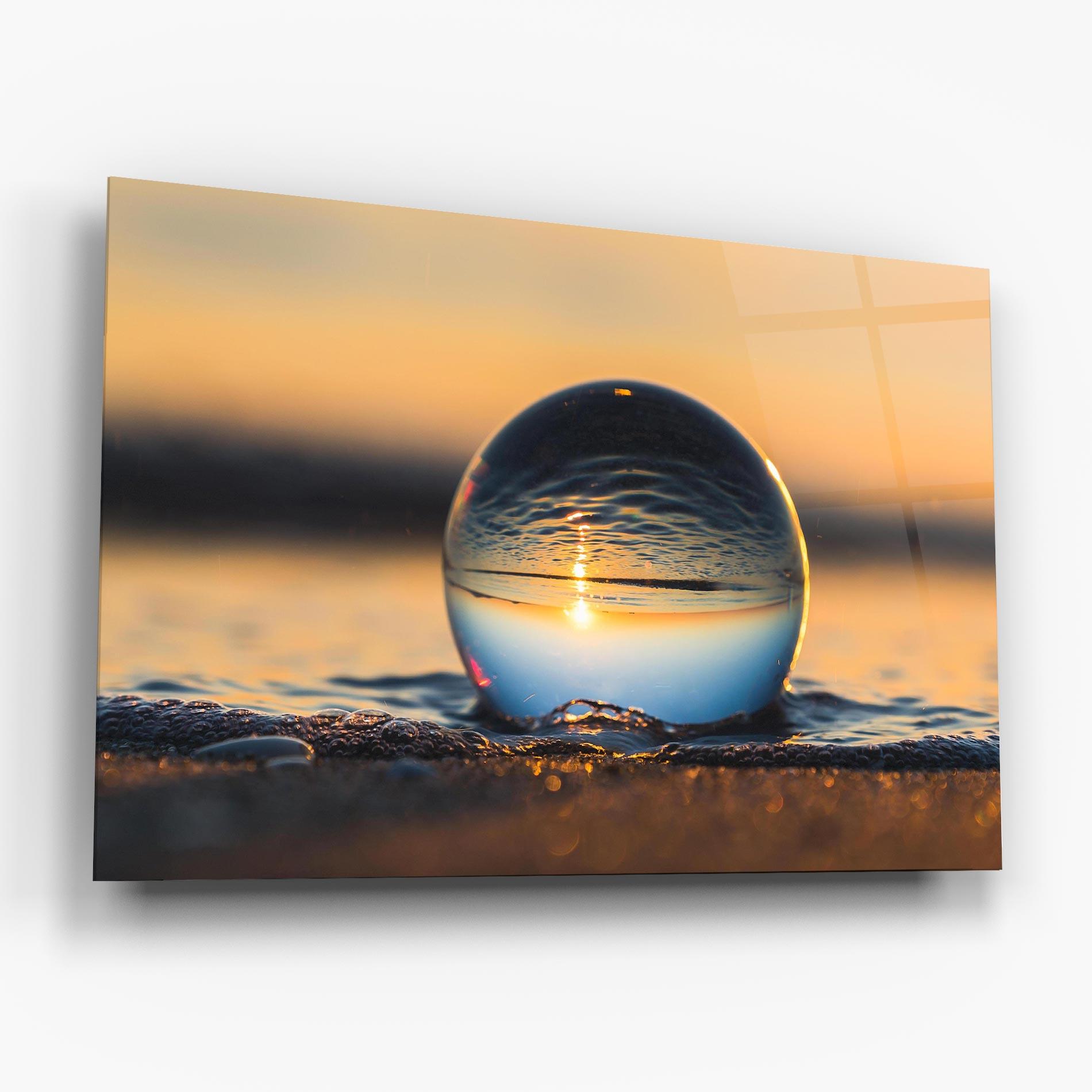 Glasbild Water Bubble Reflecting mockup 6