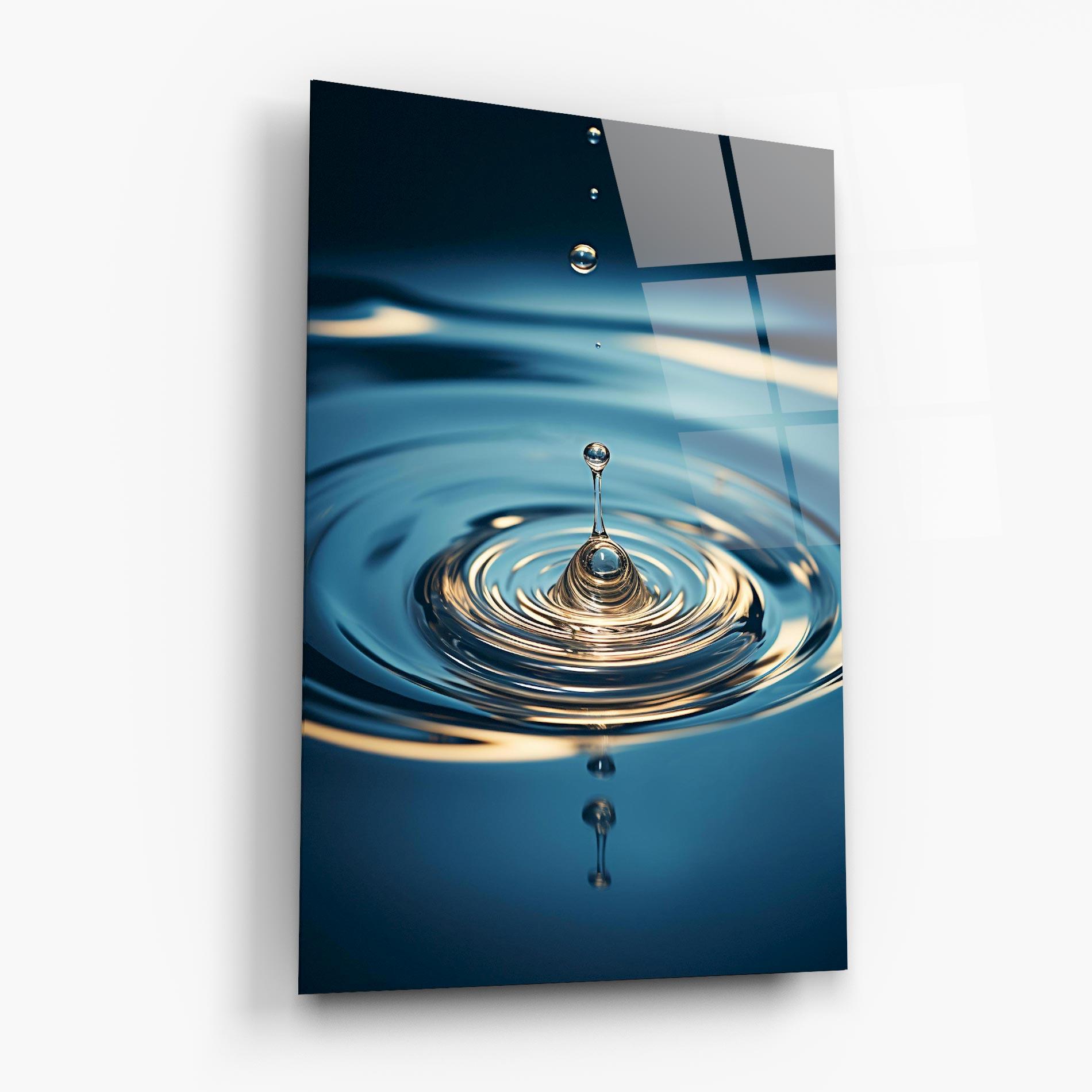 Glasbild Cream Water Drop mockup 6