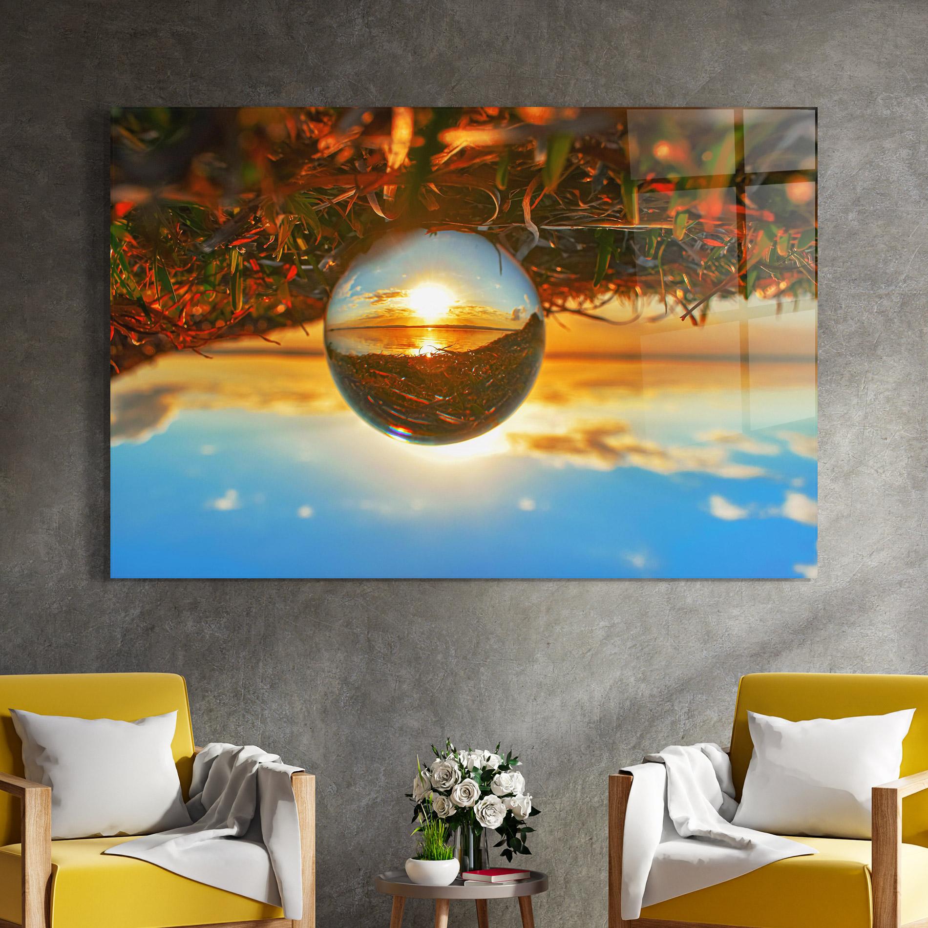 Glasbild Creative Crystal Ball mockup 4