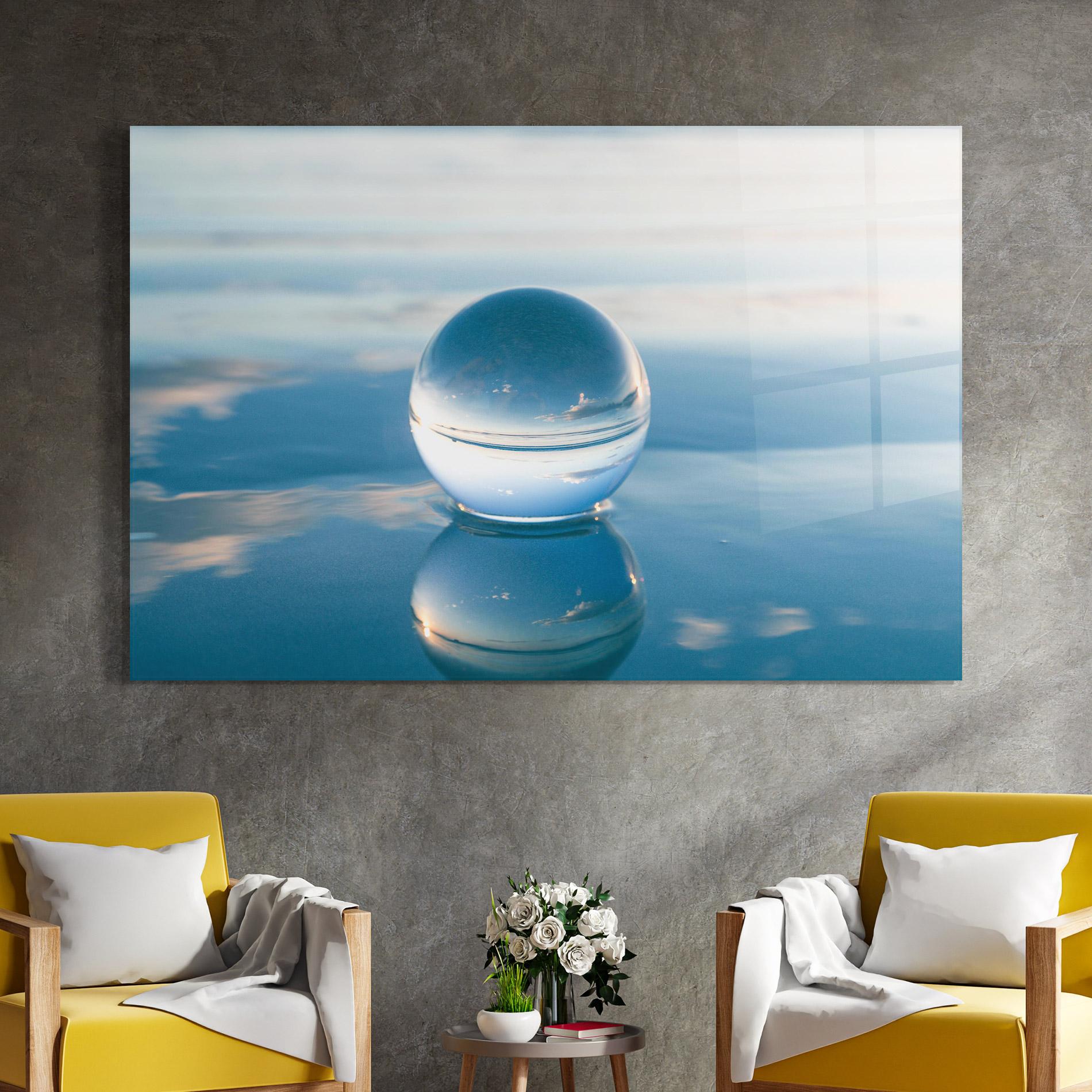Glasbild Crystal Ball Reflecting mockup 4