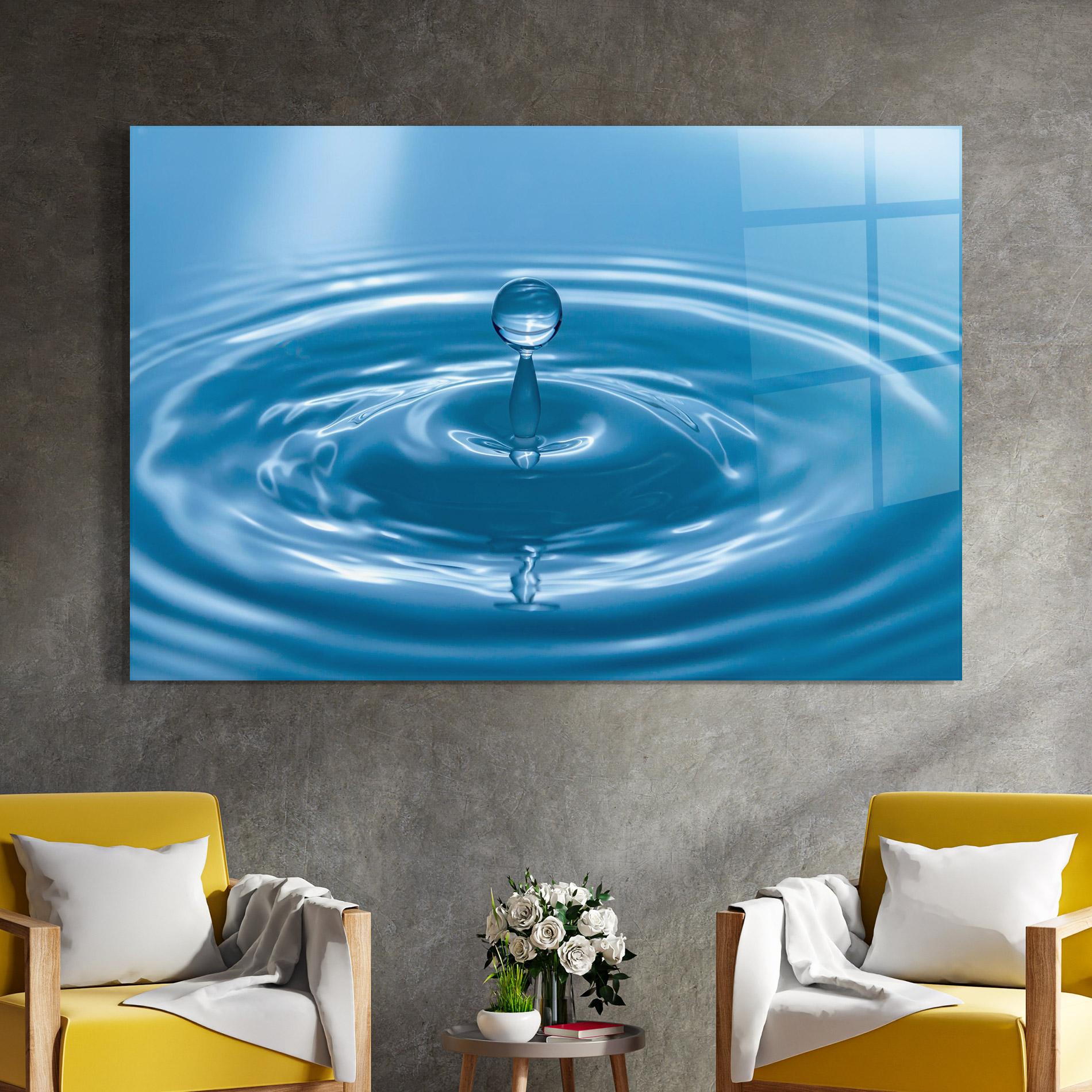 Glasbild Drop Close Up mockup 4