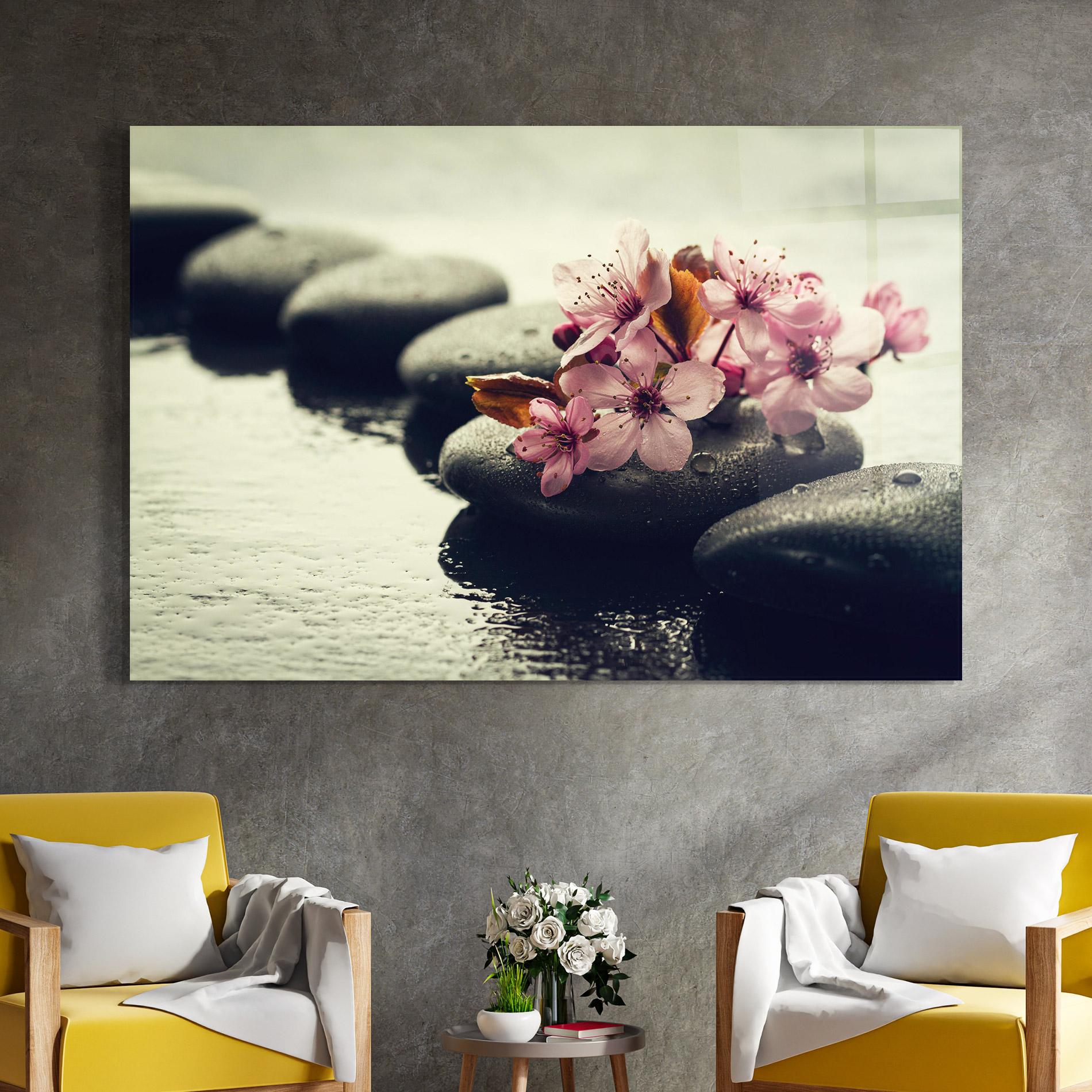 Glasbild Hot Spa Flowers mockup 4