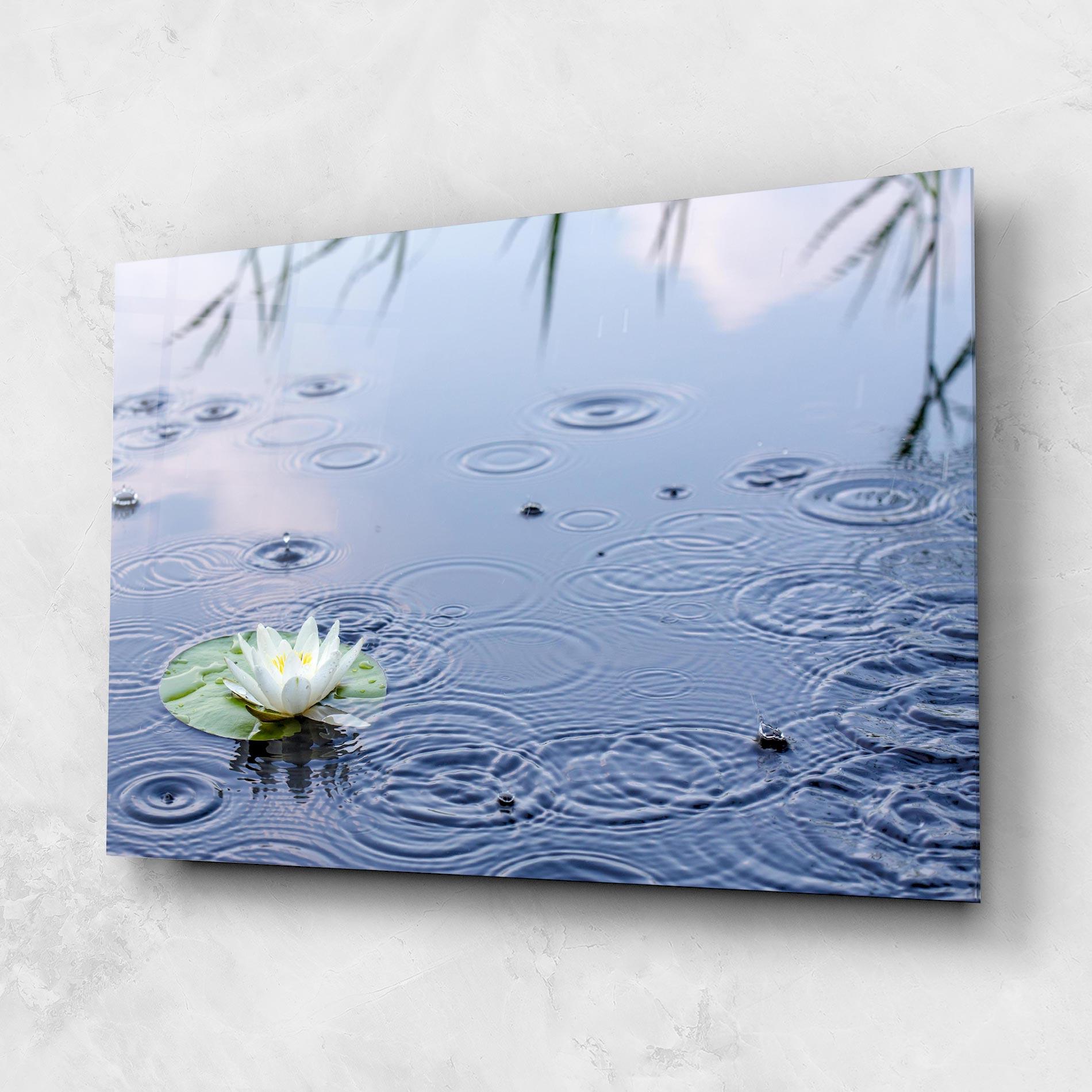 Glasbild Clear Lake Rain mockup 1