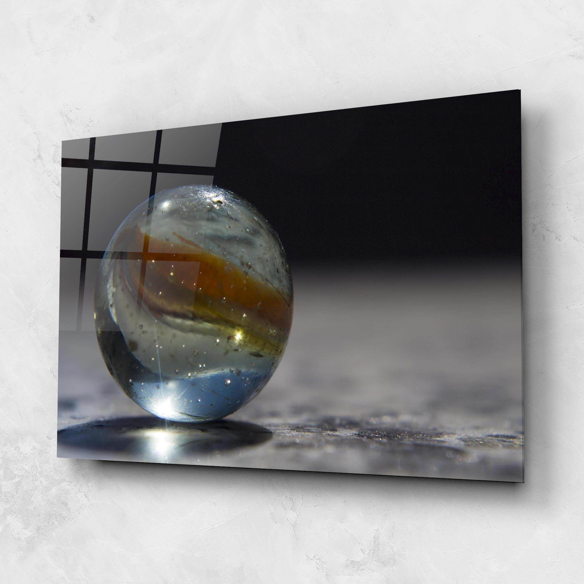 Glasbild Colorful Glass Sphere mockup 1
