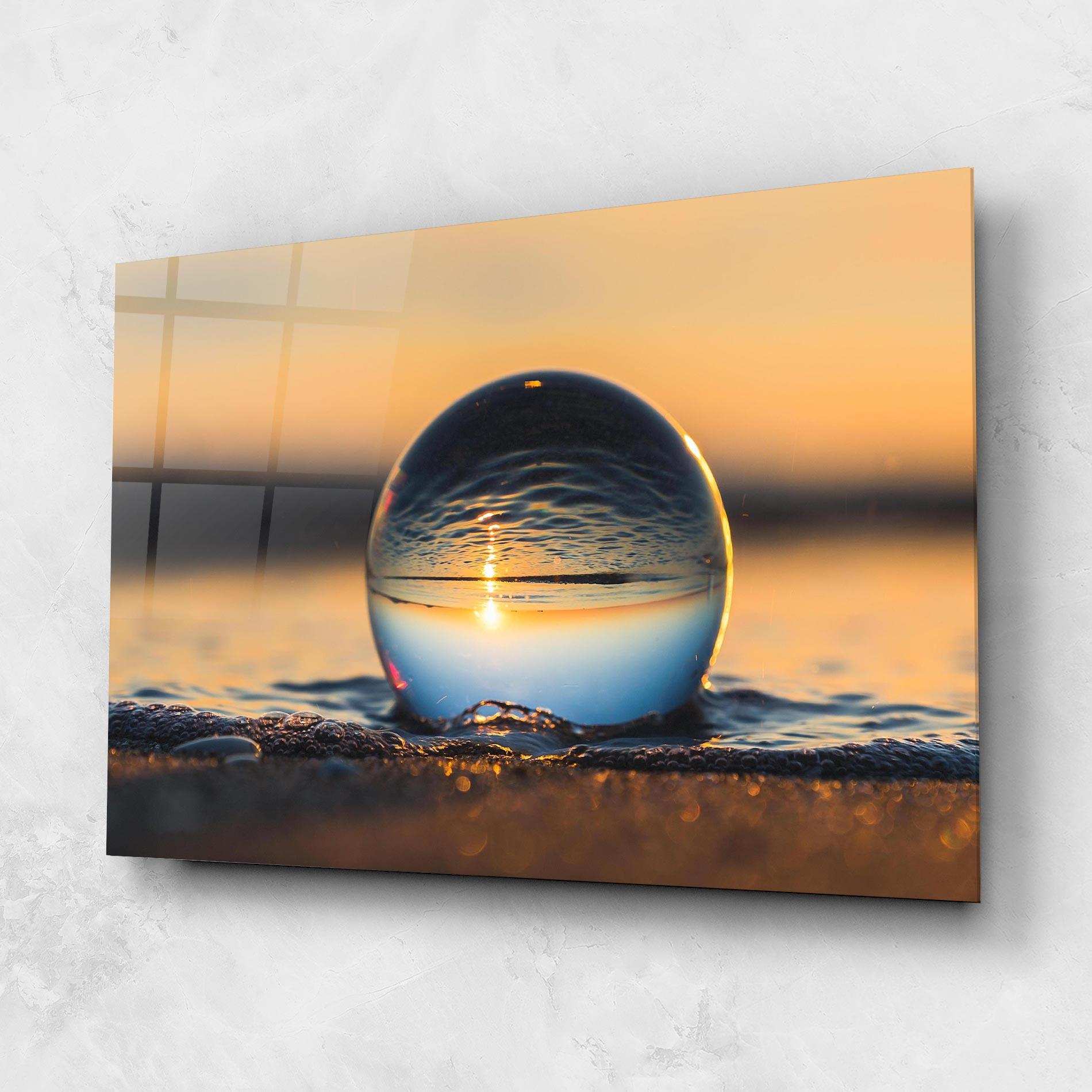 Glasbild Water Bubble Reflecting mockup 1