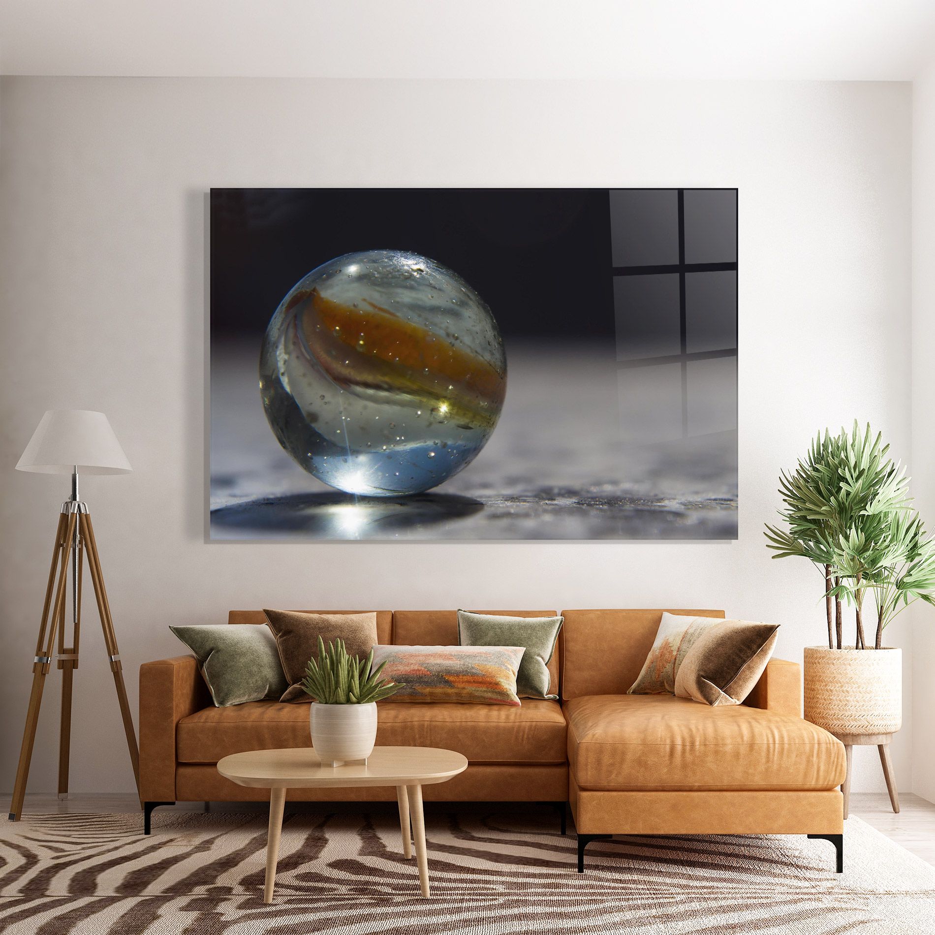 Colorful Glass Sphere mockup 7