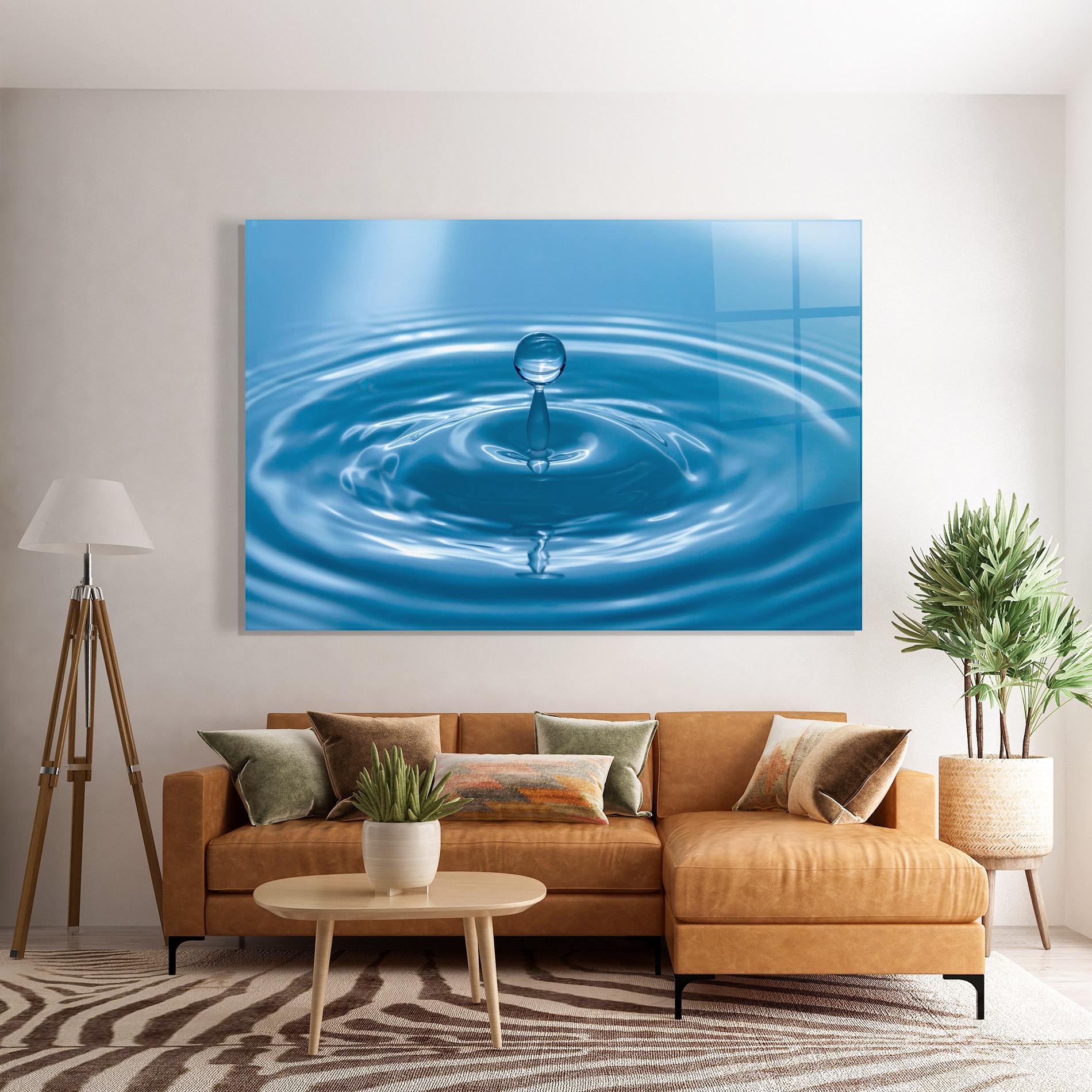 Glasbild Drop Close Up mockup 7