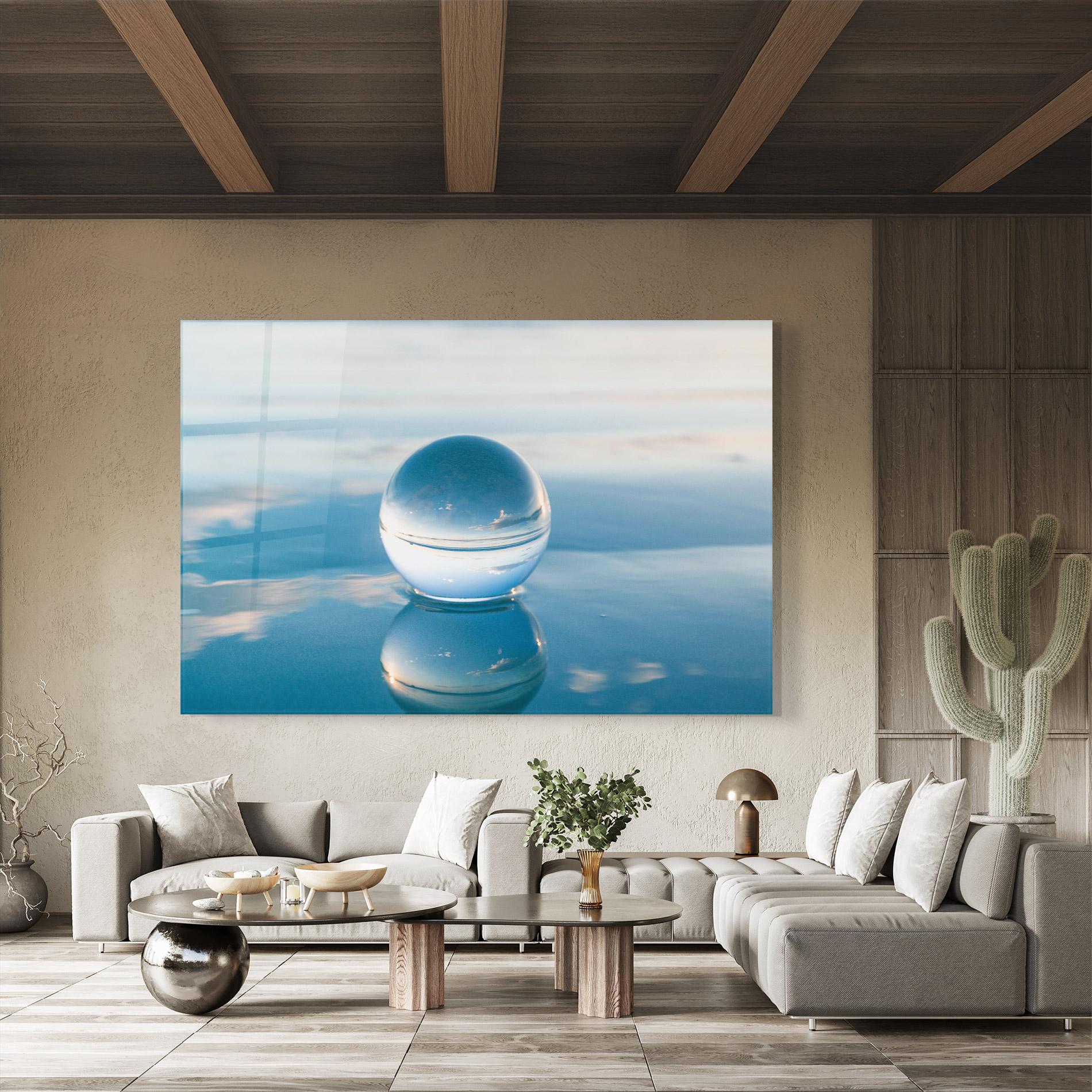 Glasbild Crystal Ball Reflecting mockup 8