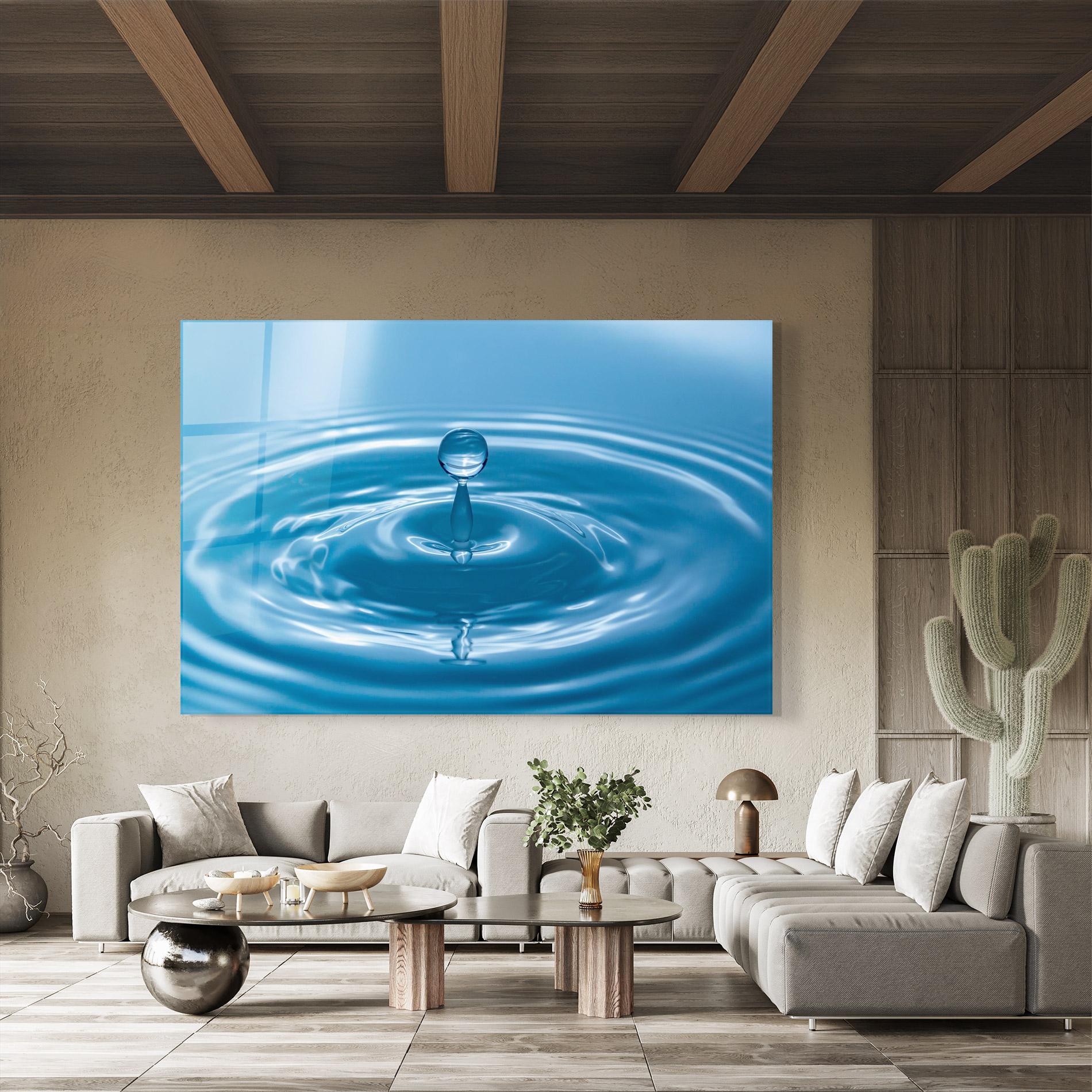 Glasbild Drop Close Up mockup 8