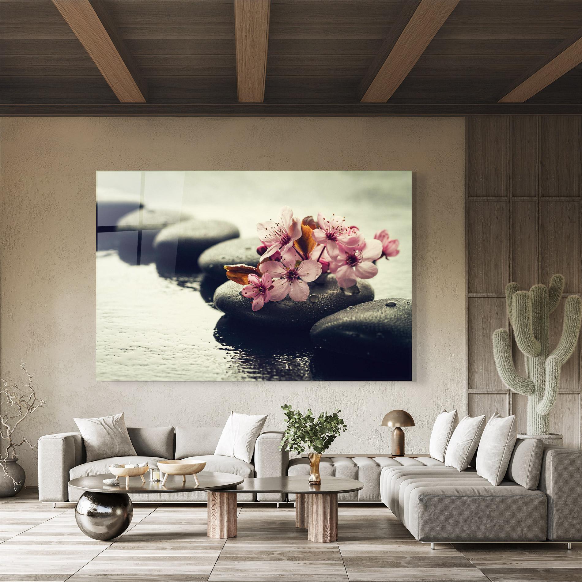 Glasbild Hot Spa Flowers mockup 8