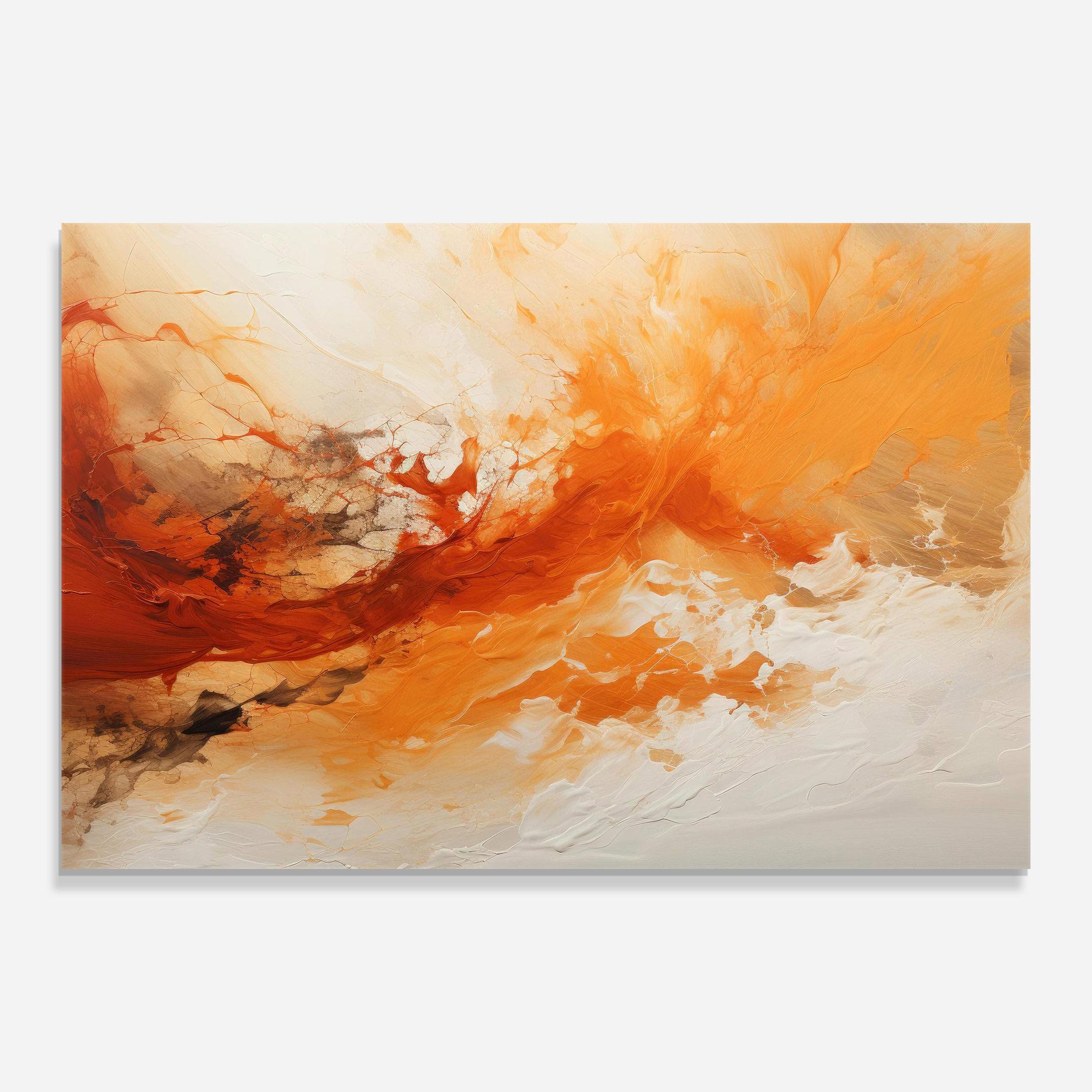 Glasbild Abstract Fire Painting mockup 0