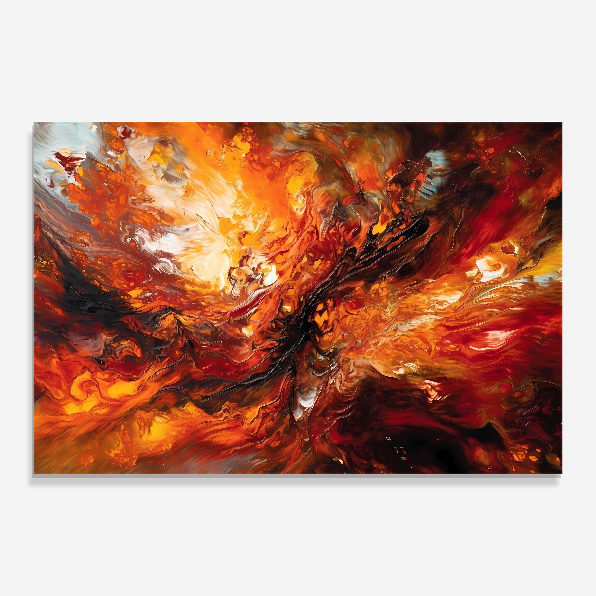 Fiery Red Orange Art mockup 0