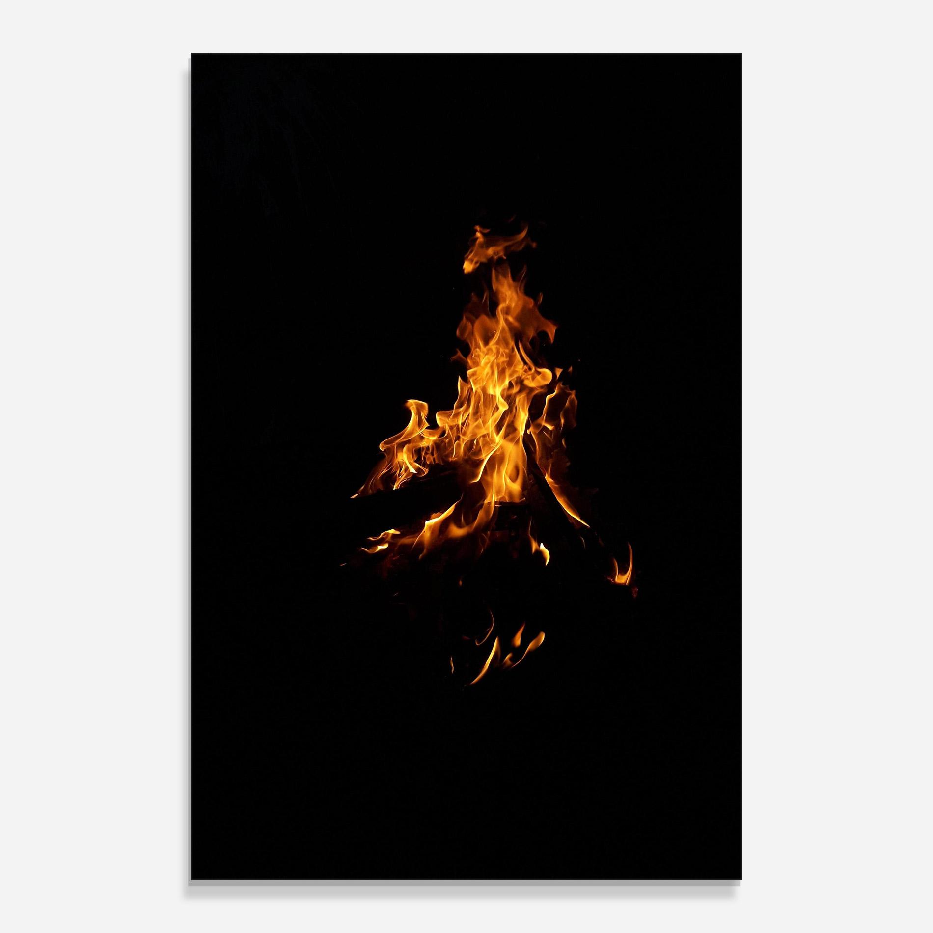 Glasbild Shadow Fire mockup 0