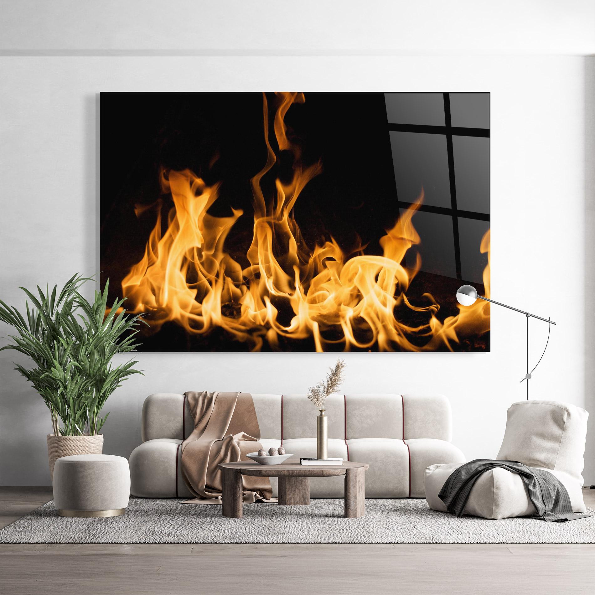 Glasbild Bright Flame mockup 9
