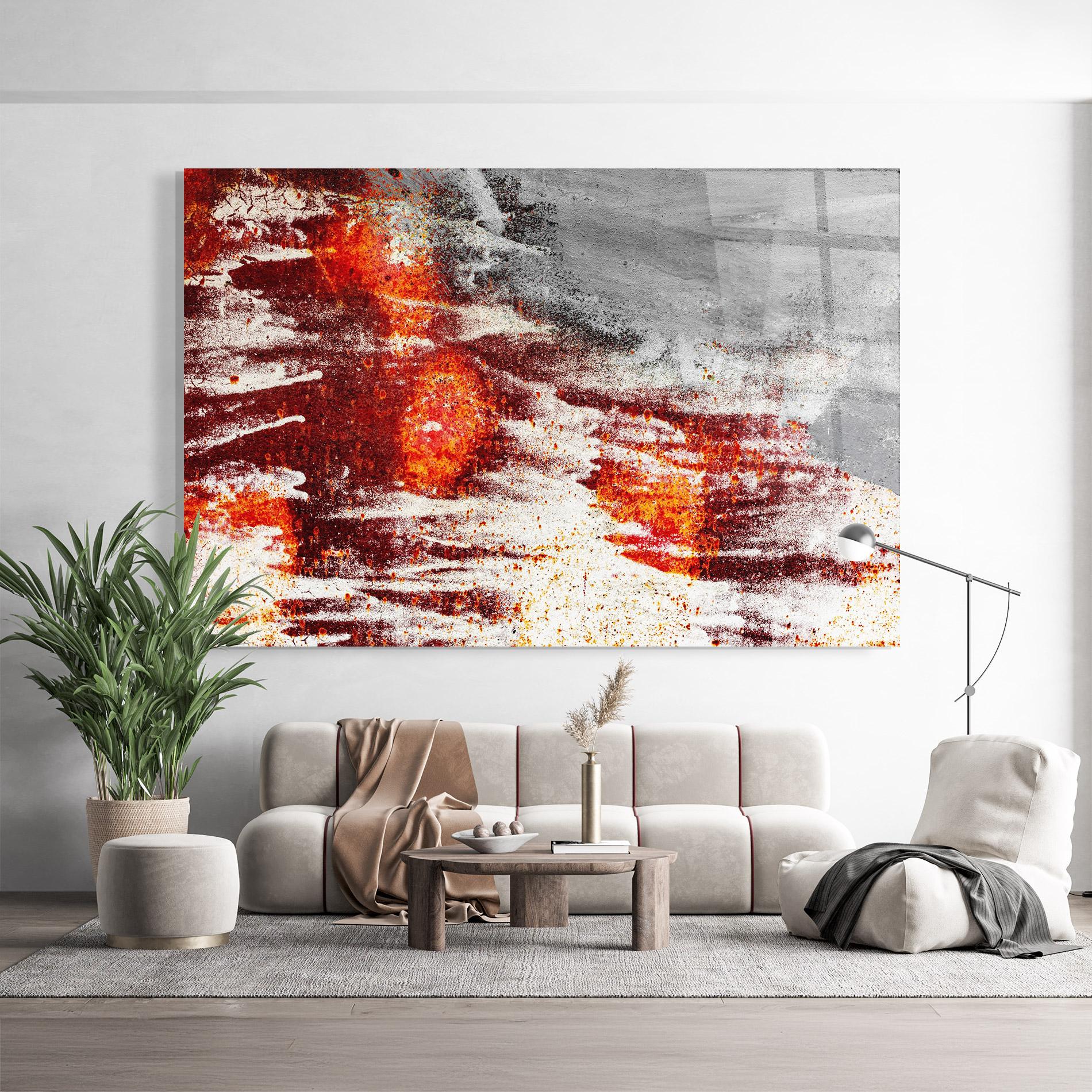 Glasbild Burning Sign mockup 9