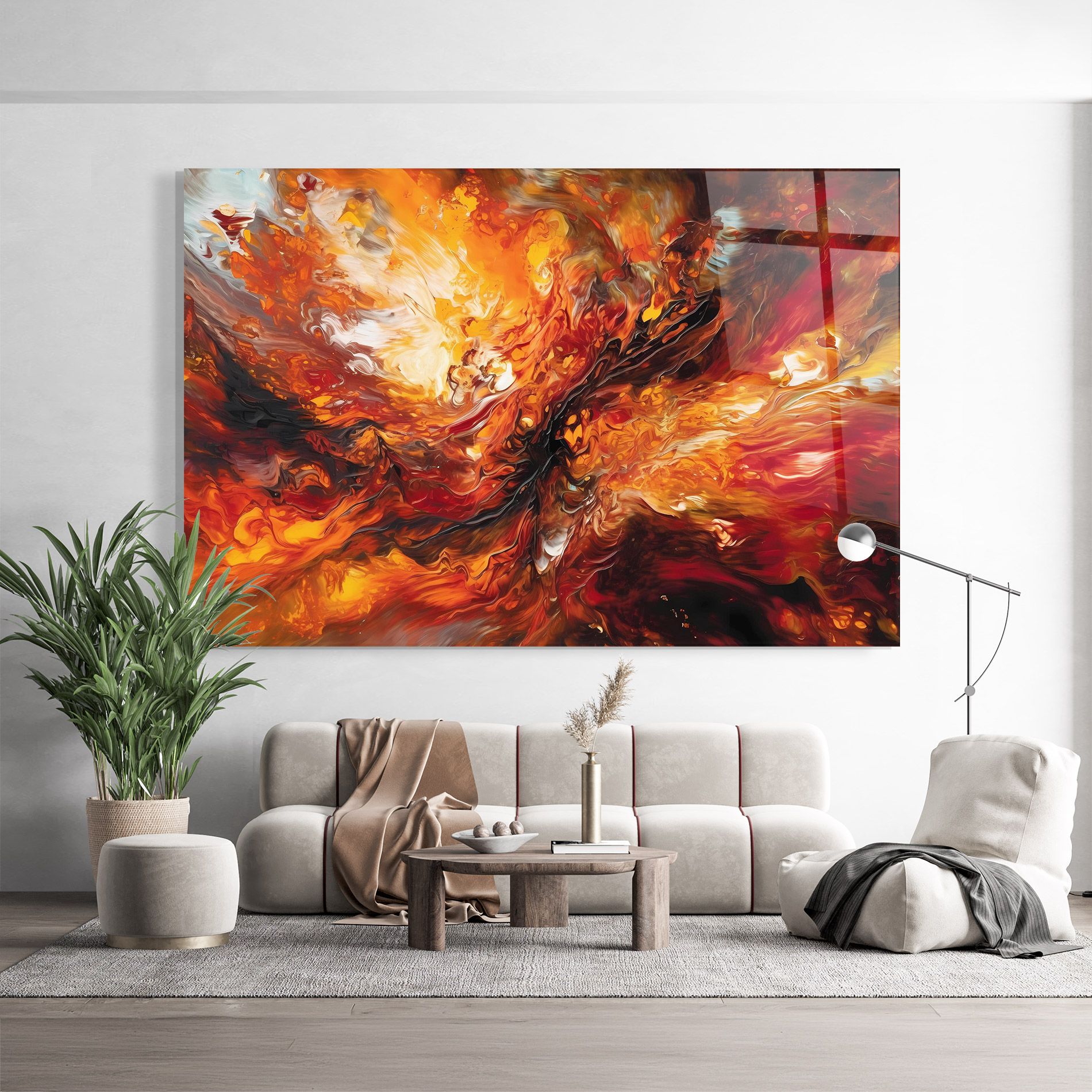 Fiery Red Orange Art mockup 9