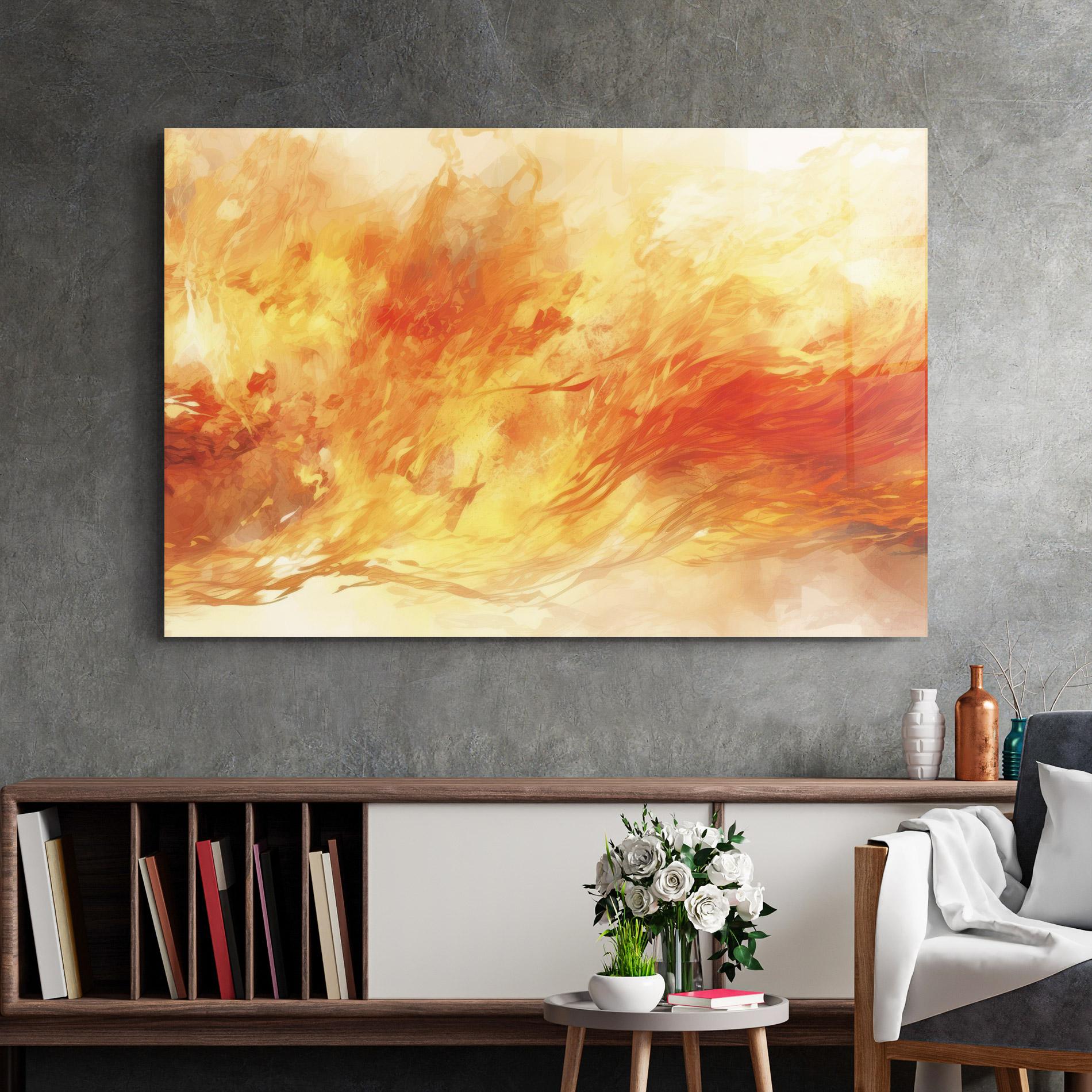 Glasbild Burning Sparkle mockup 2