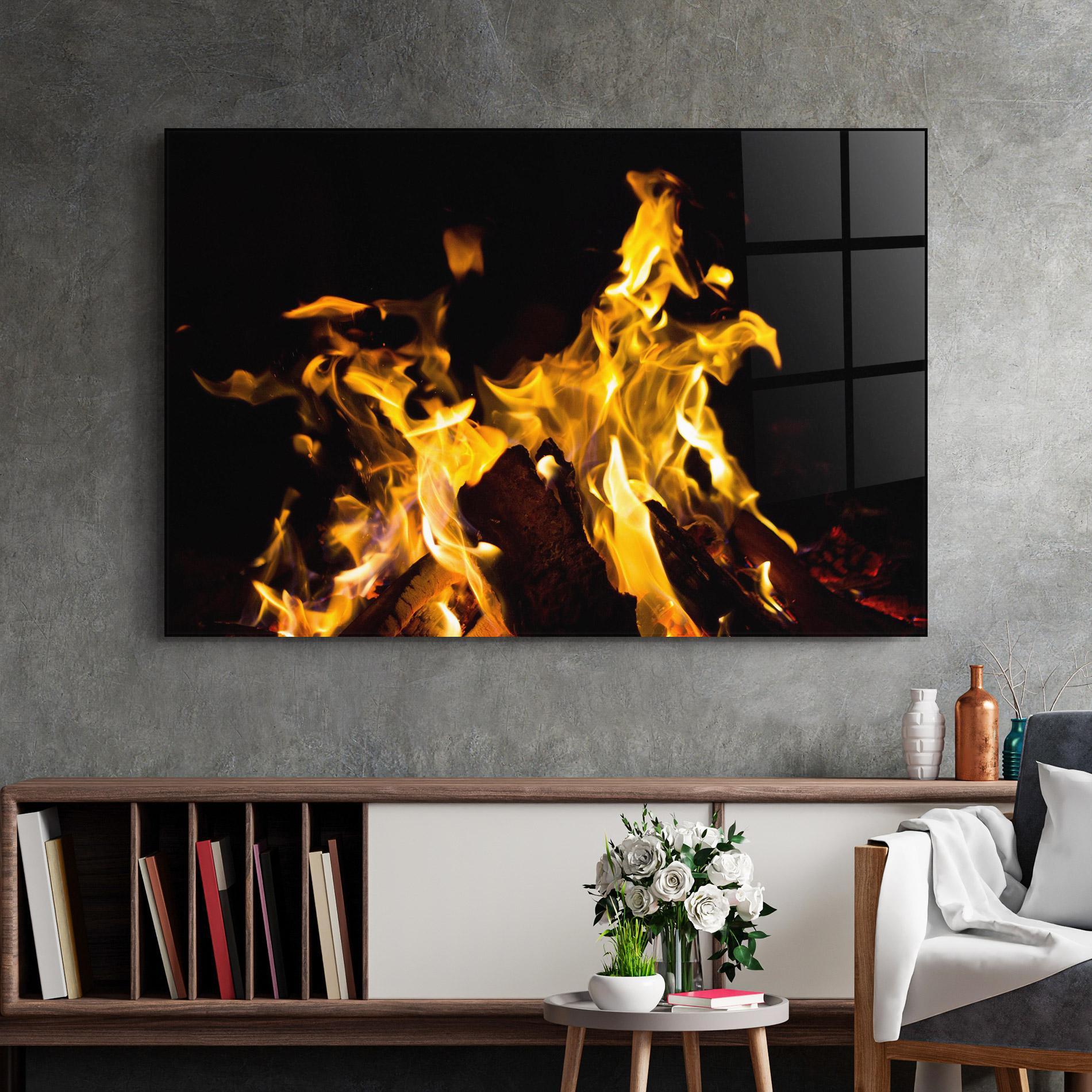 Glasbild Fire Dance mockup 2