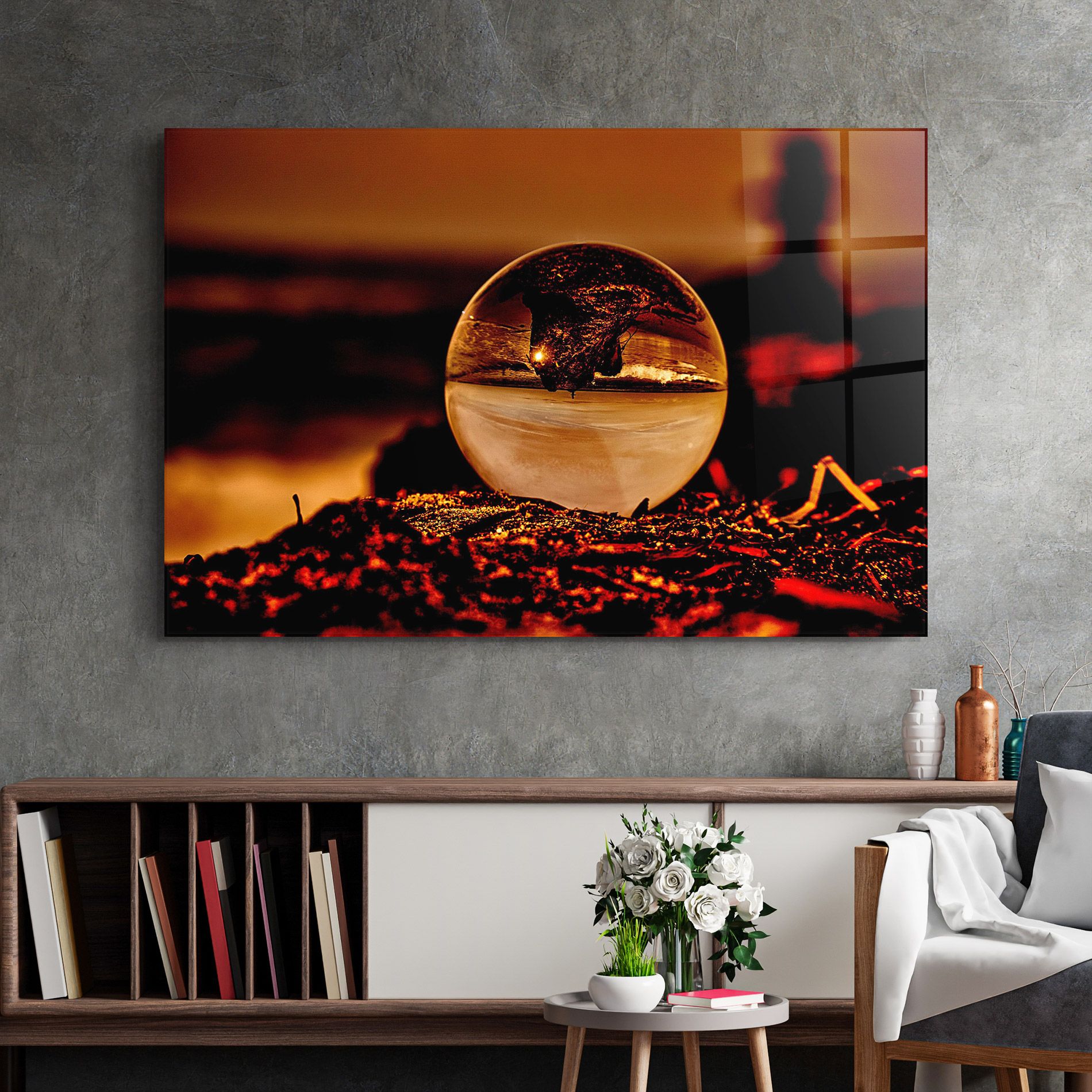 Fire Glass Ball mockup 2