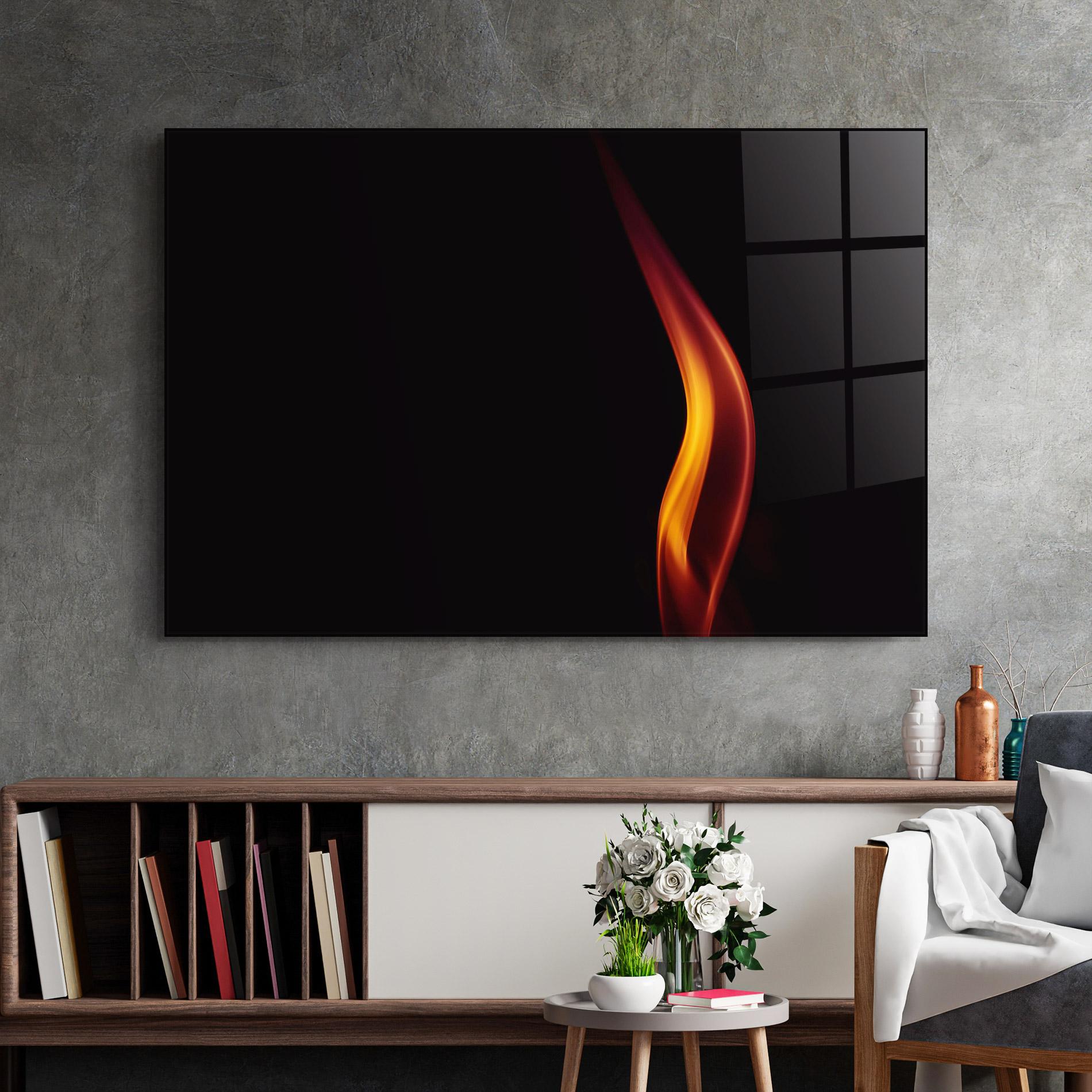 Glasbild Flame Relax mockup 2