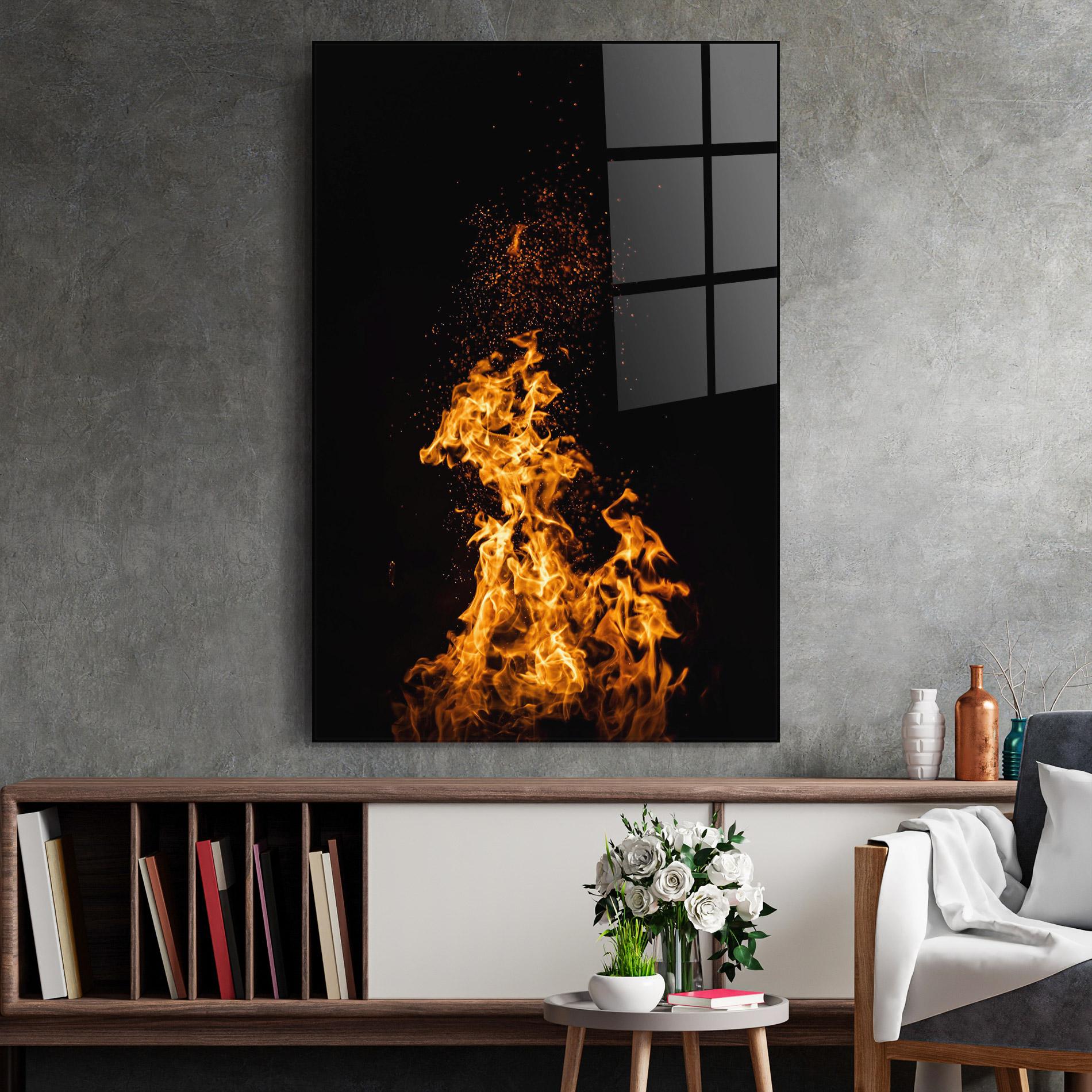 Glasbild Big Fire mockup 2
