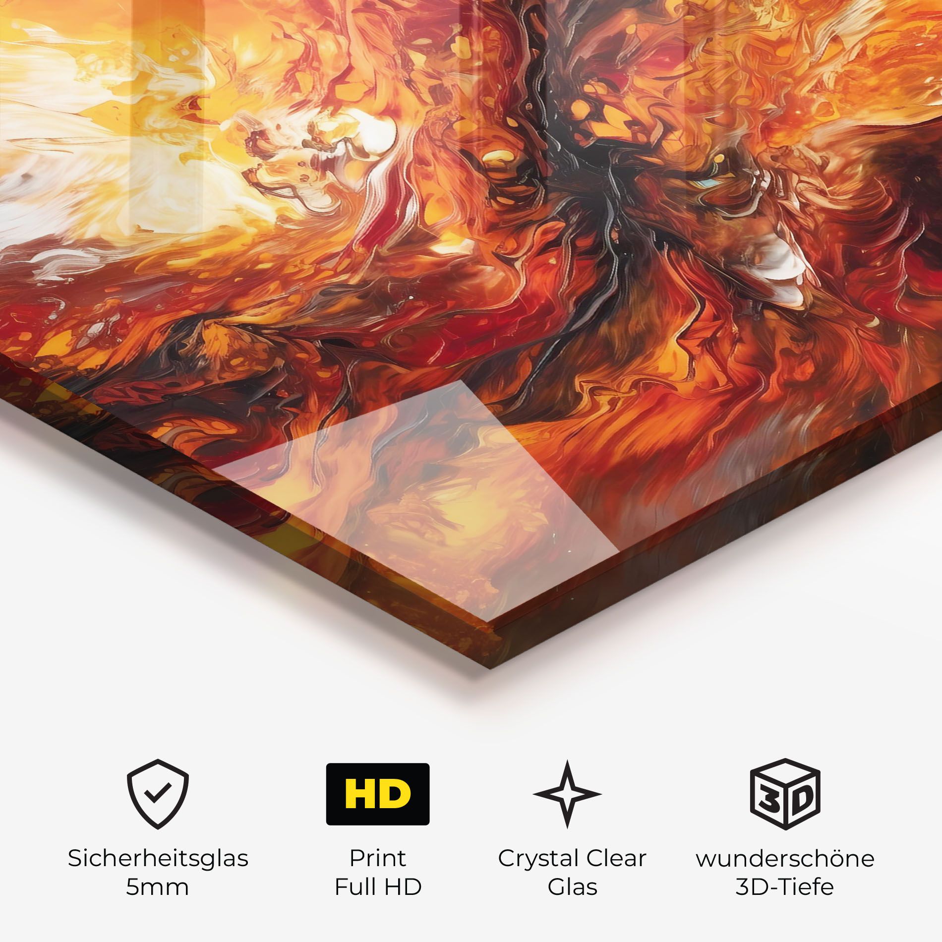 Fiery Red Orange Art mockup 3