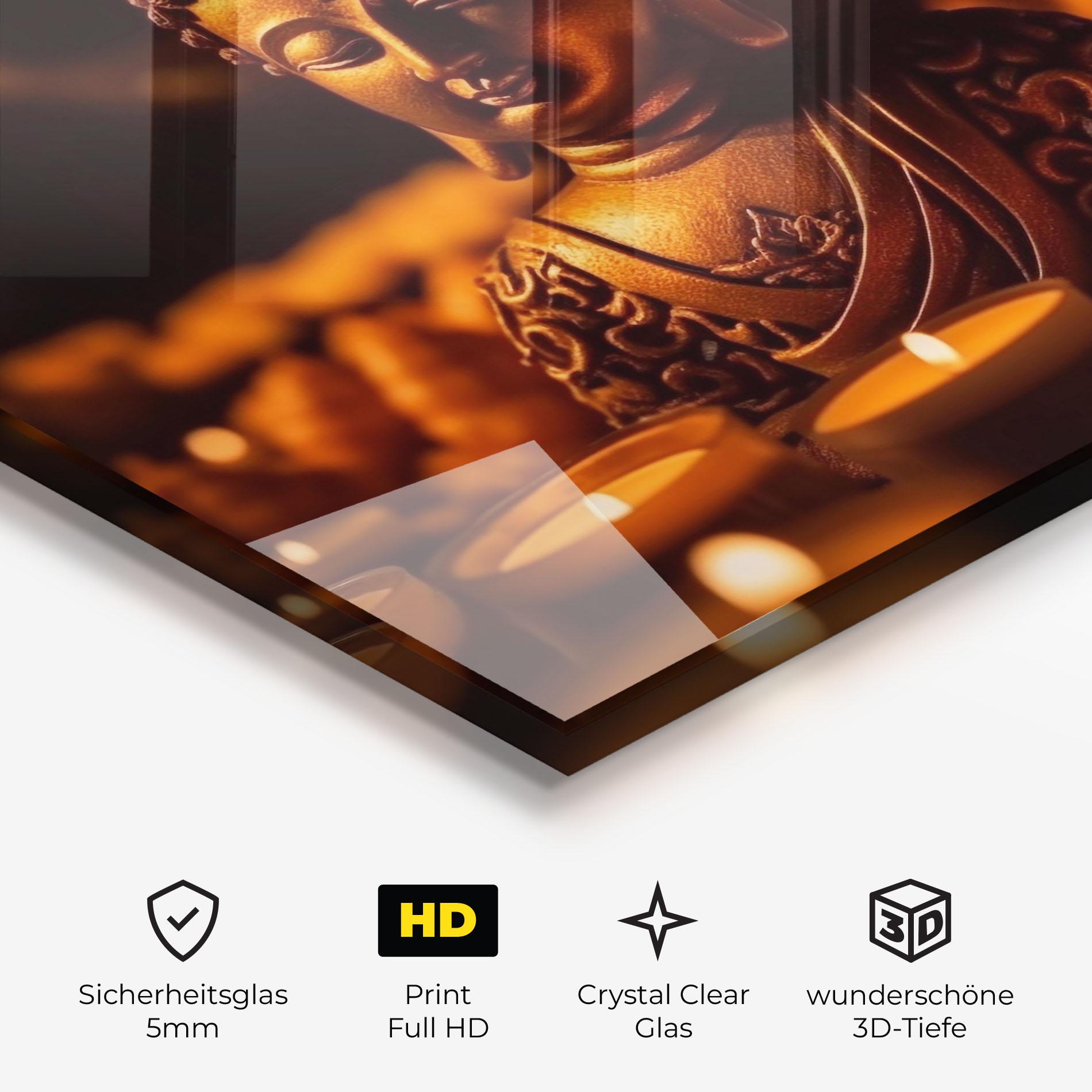 Glasbild Religions Tranquil mockup 3