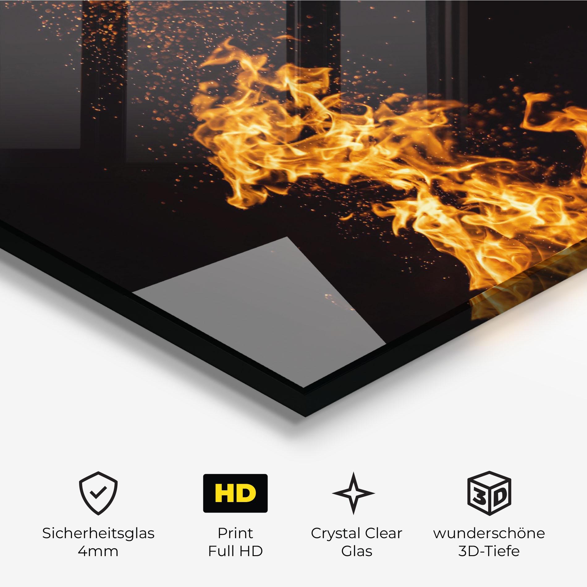Glasbild Big Fire mockup 3