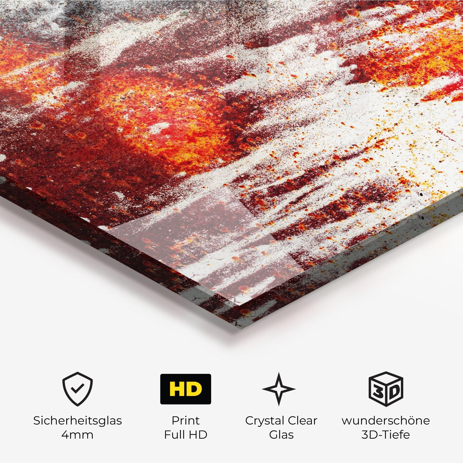 Glasbild Burning Sign mockup 3