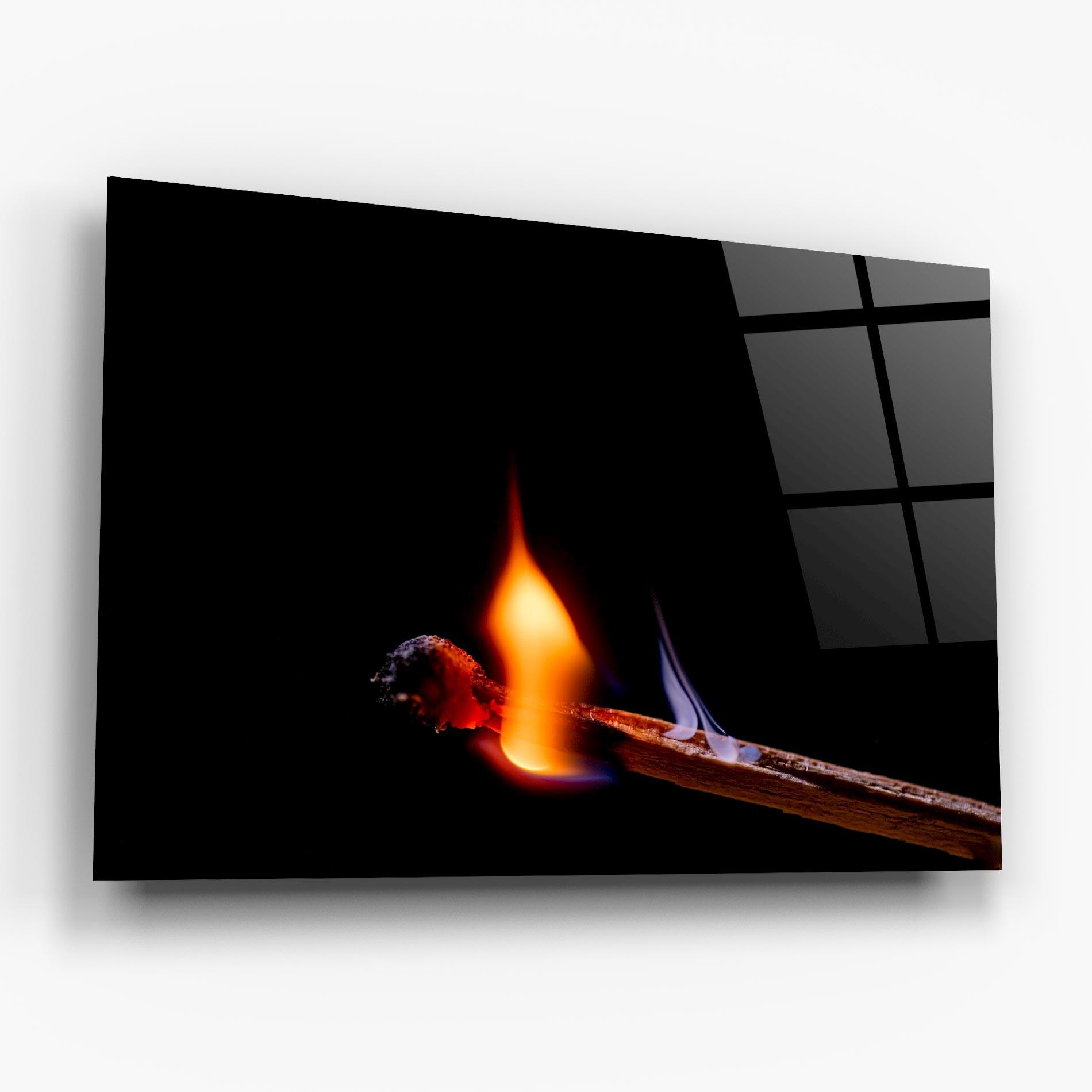 Glasbild Burning Matchsticks mockup 6