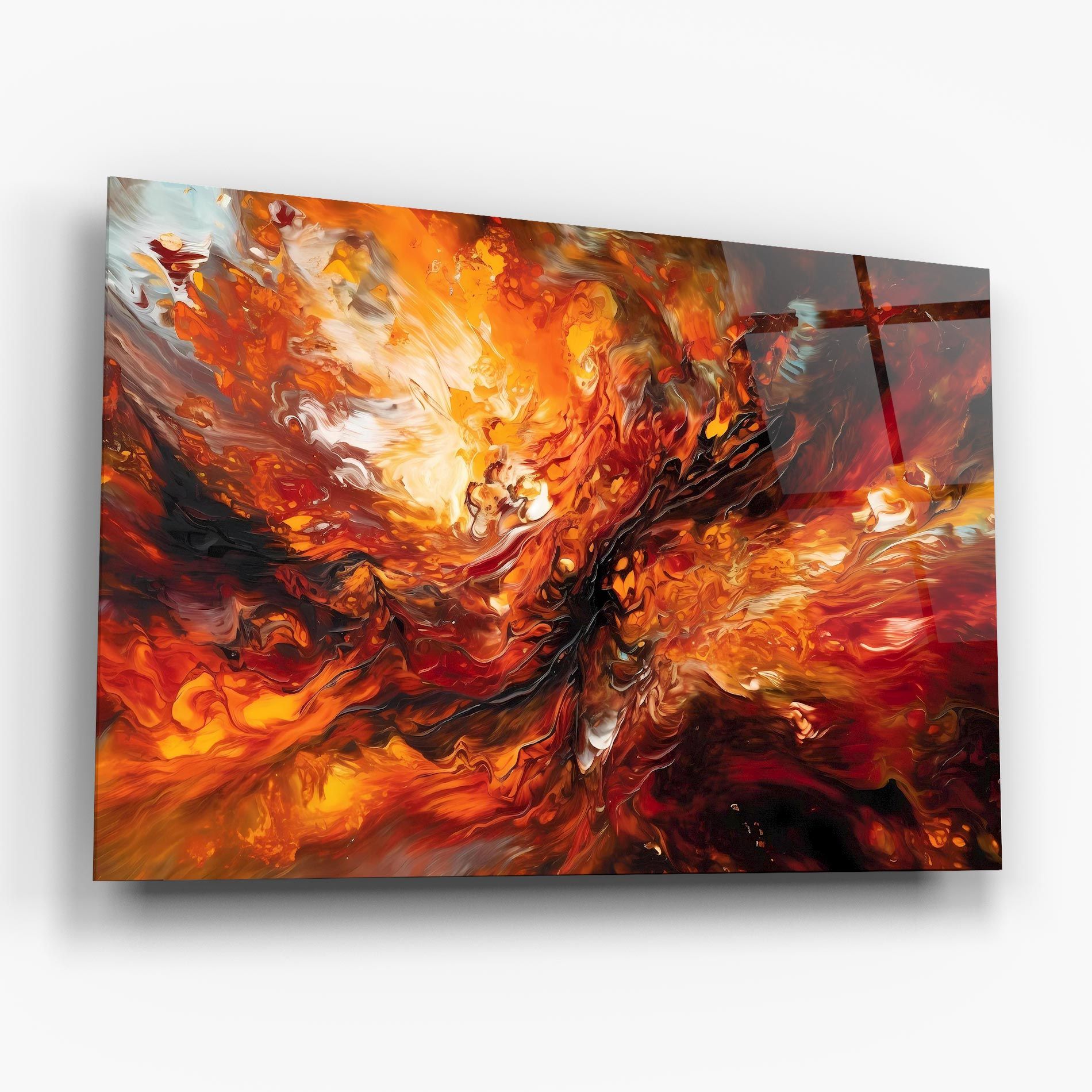 Fiery Red Orange Art mockup 6