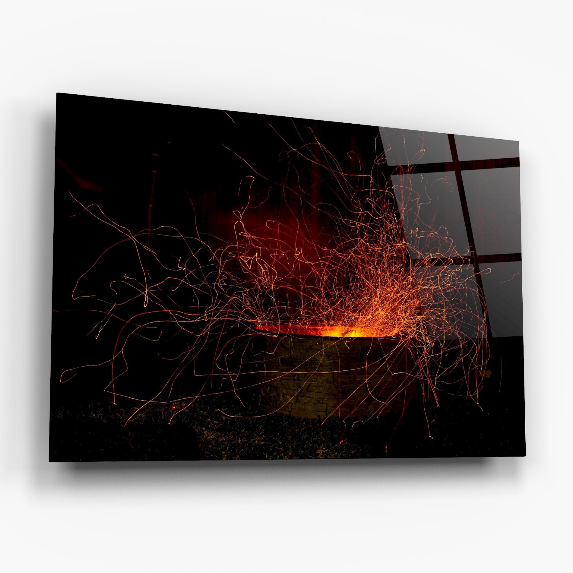 Glasbild Fire Drawing Effect mockup 6