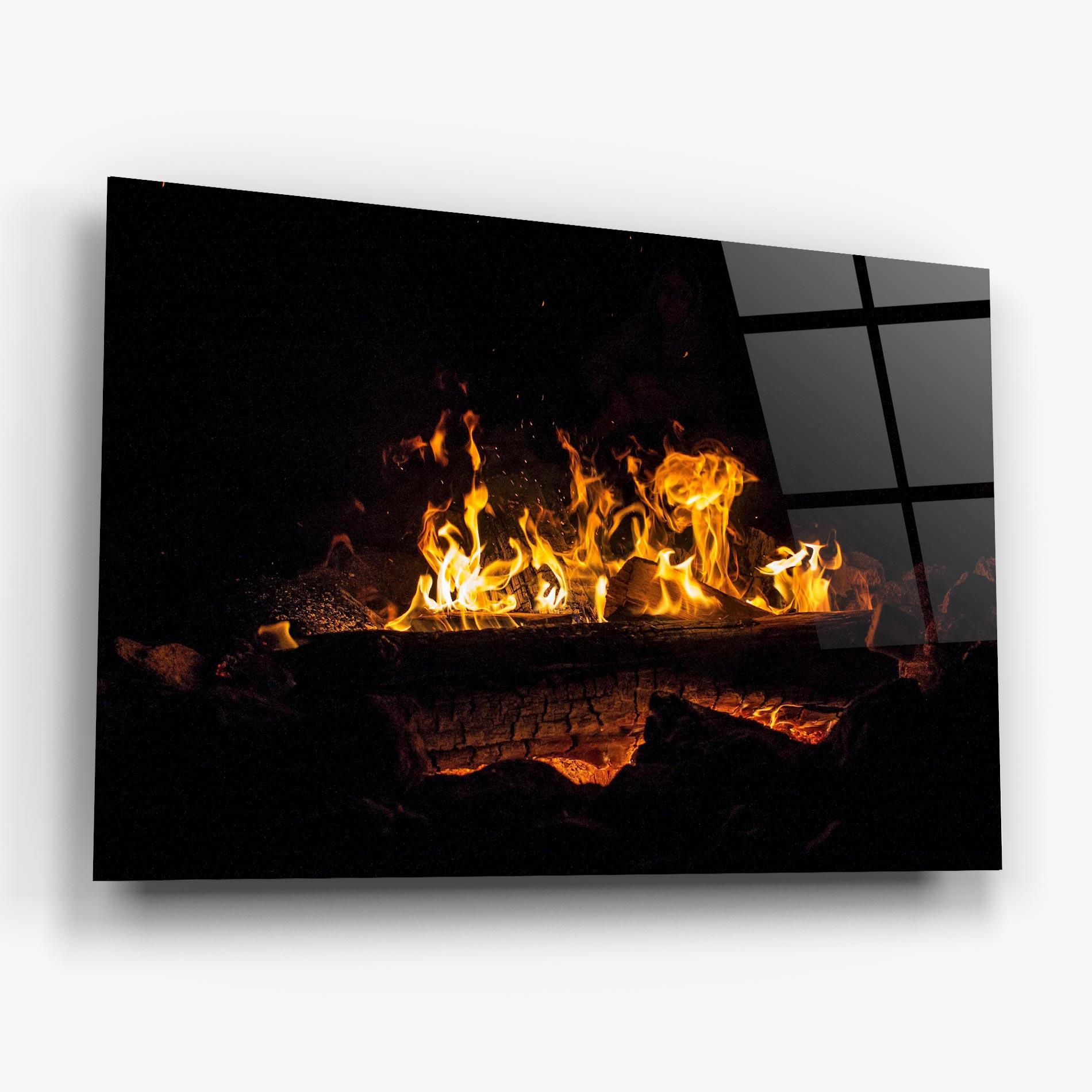 Glasbild Fire Wood mockup 6
