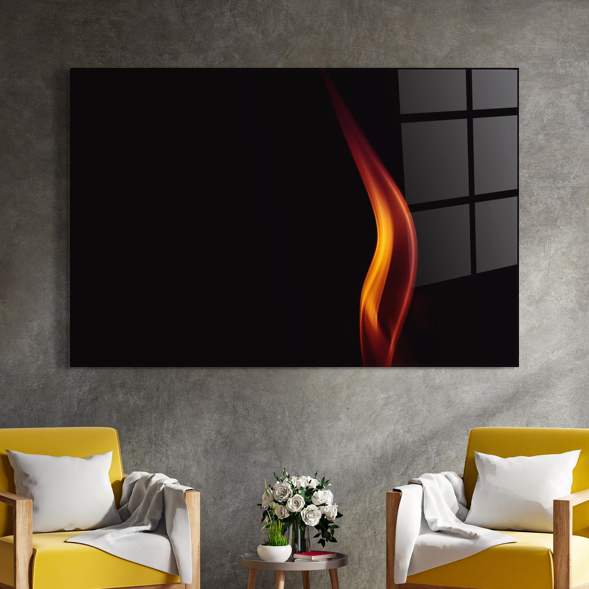 Glasbild Flame Relax mockup 4