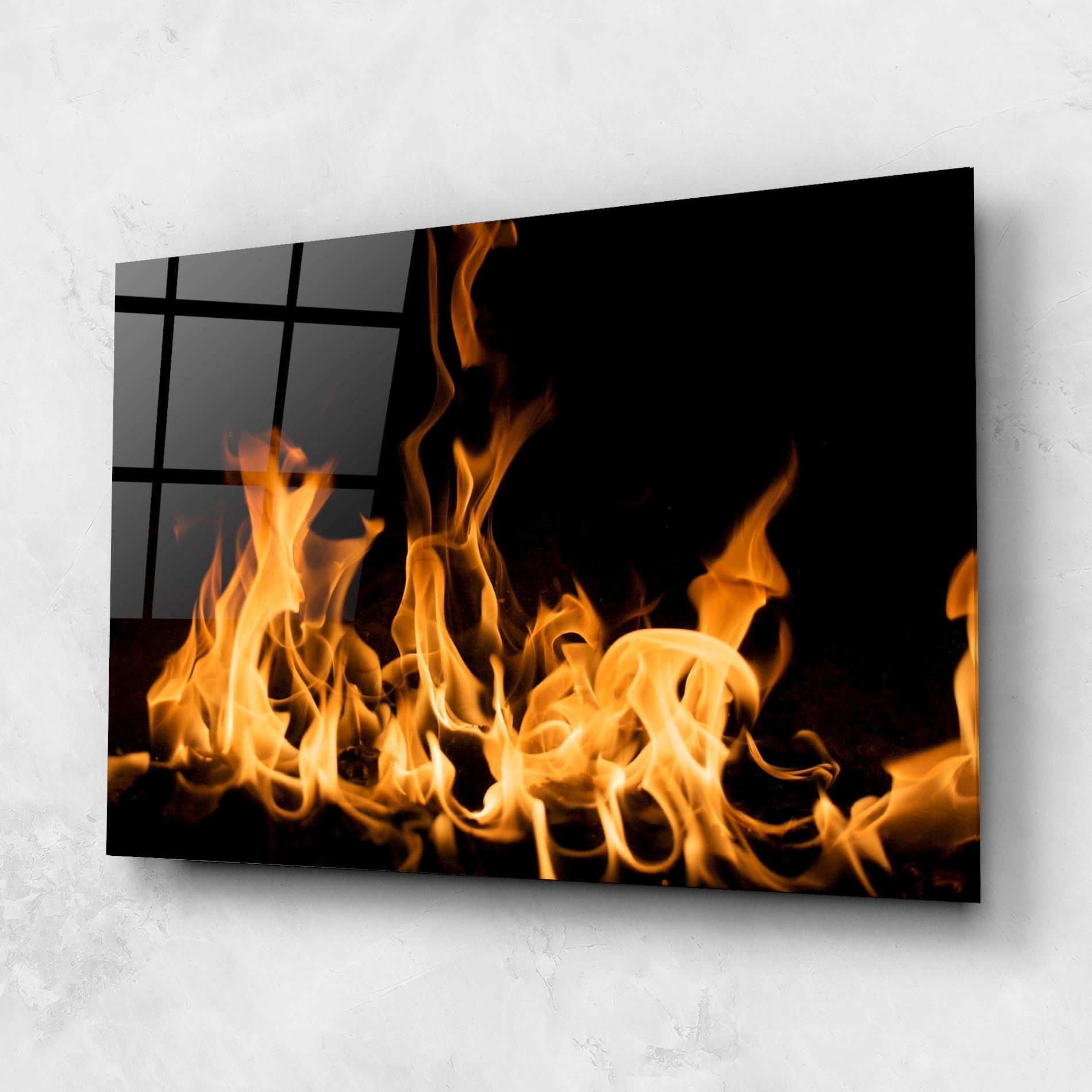 Glasbild Bright Flame mockup 1