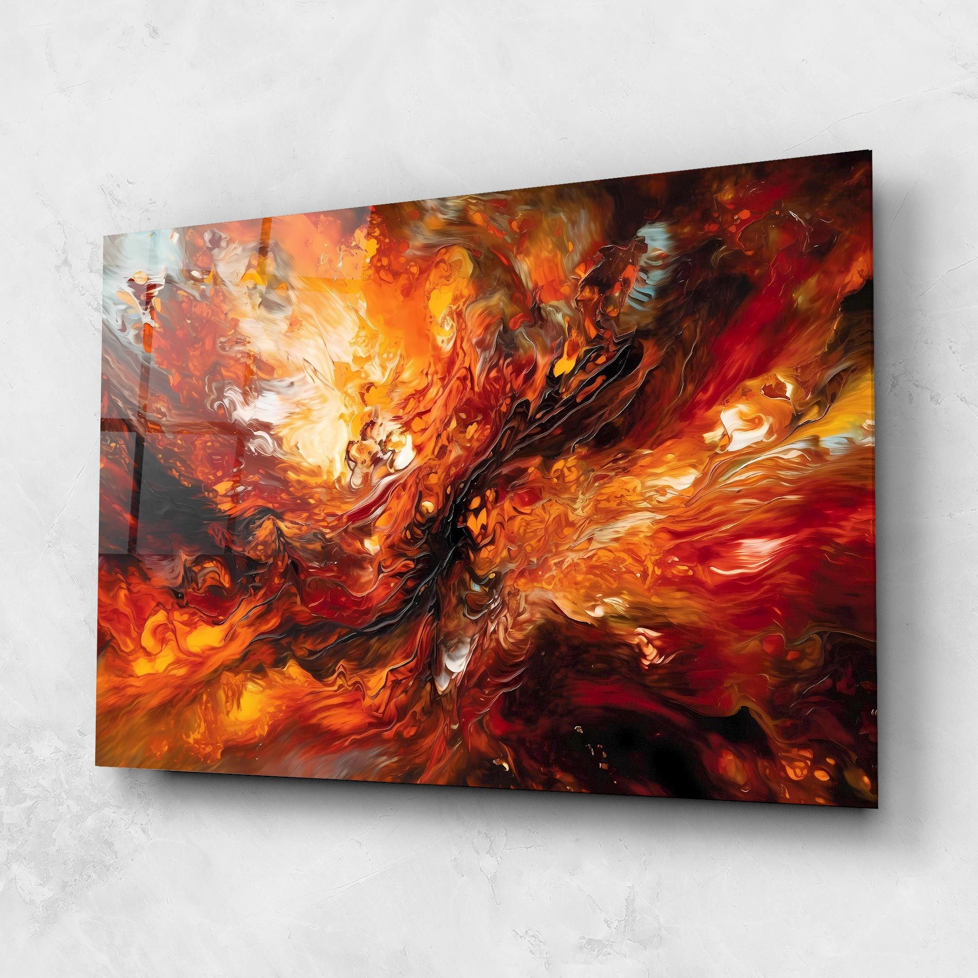 Fiery Red Orange Art mockup 1