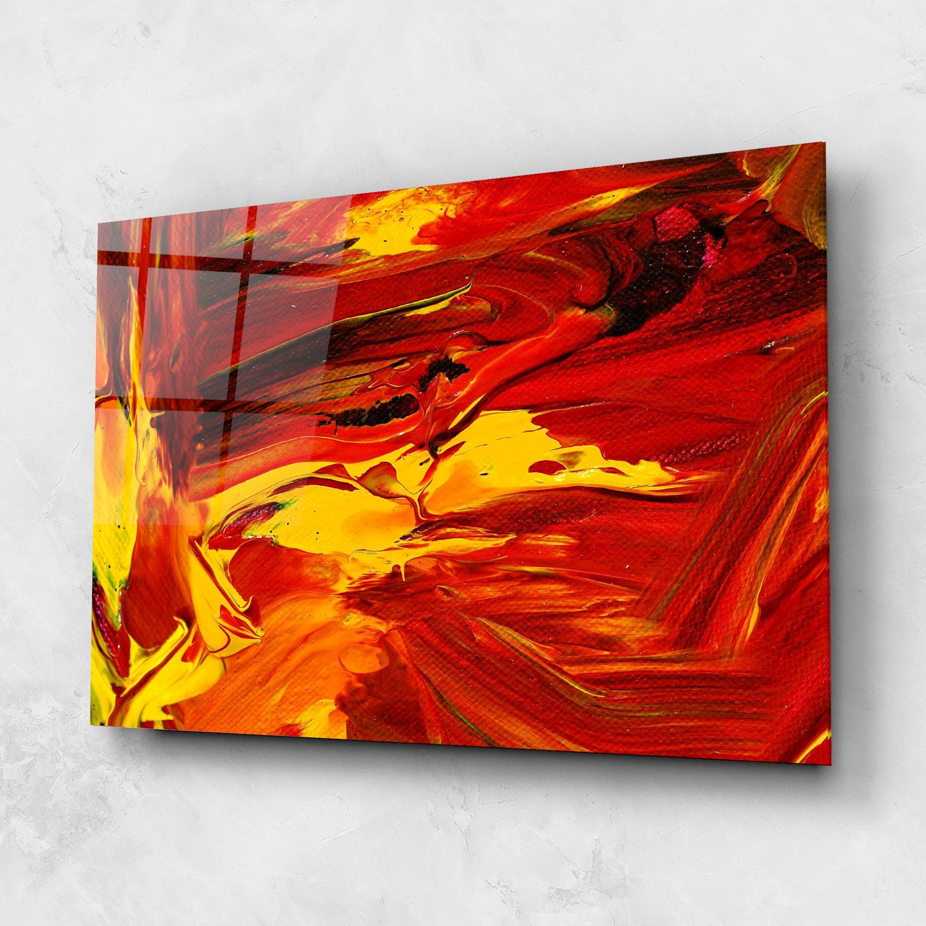 Glasbild Fire Painting mockup 1