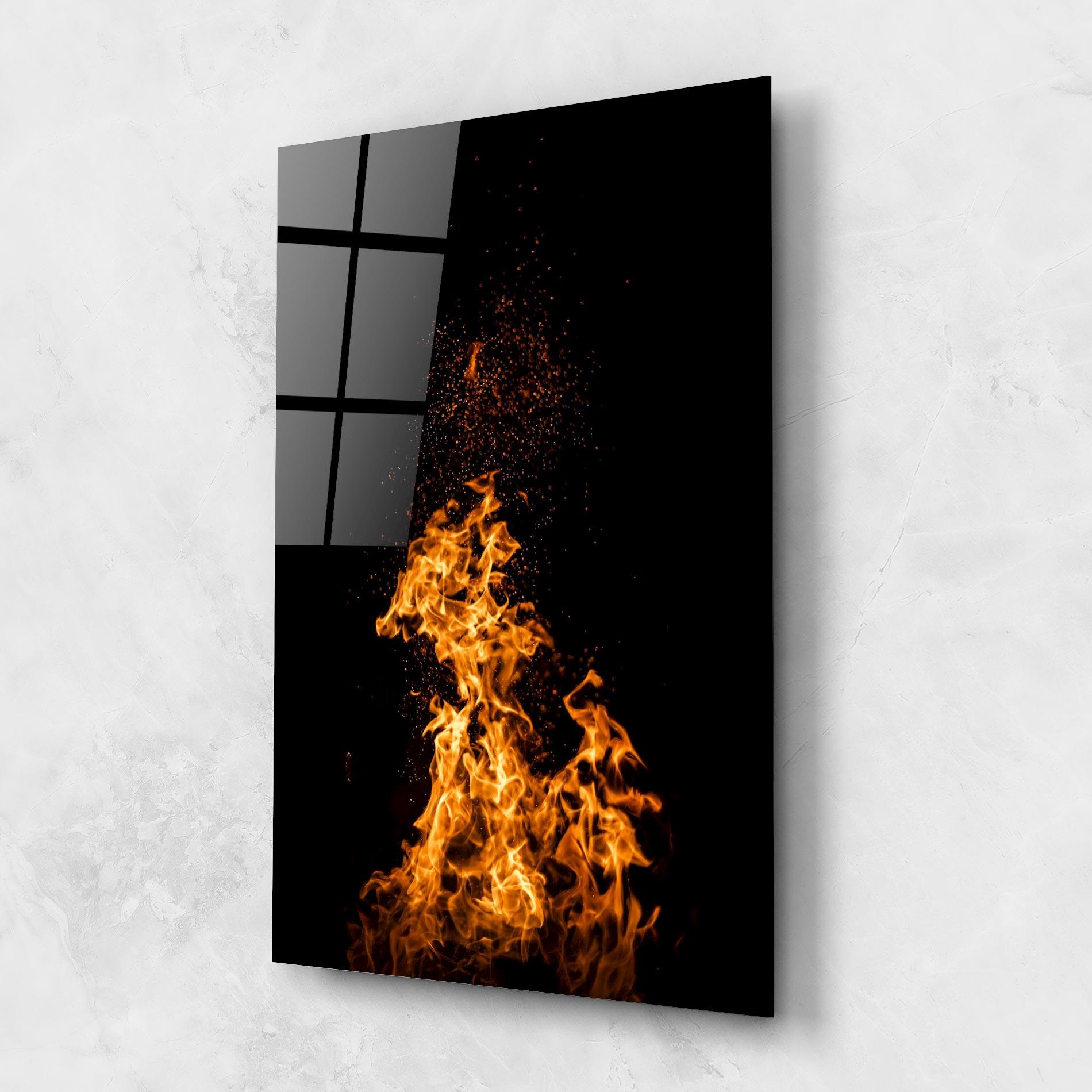 Glasbild Big Fire mockup 1