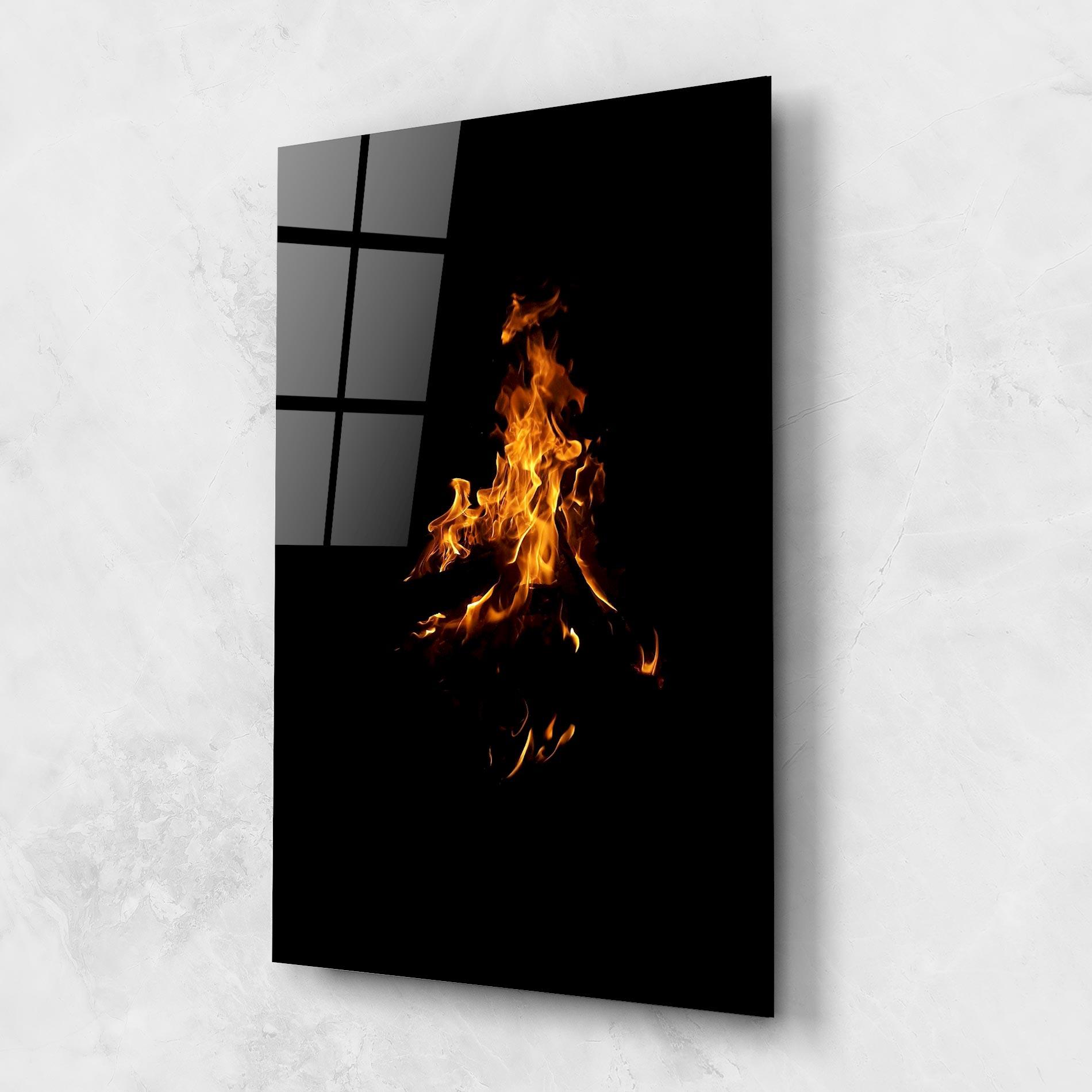 Glasbild Shadow Fire mockup 1