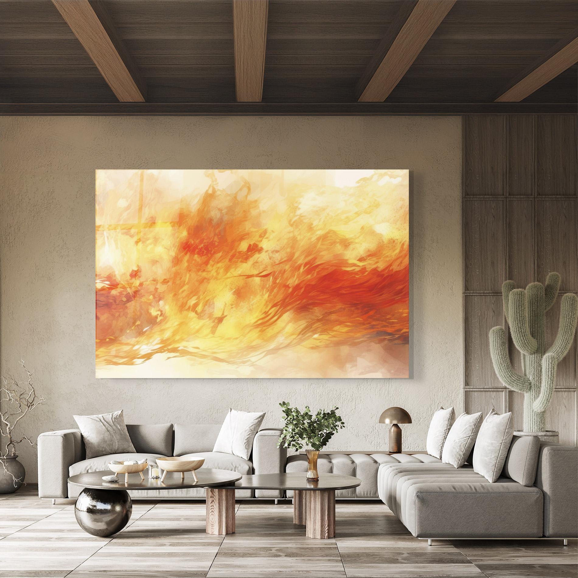 Glasbild Burning Sparkle mockup 8