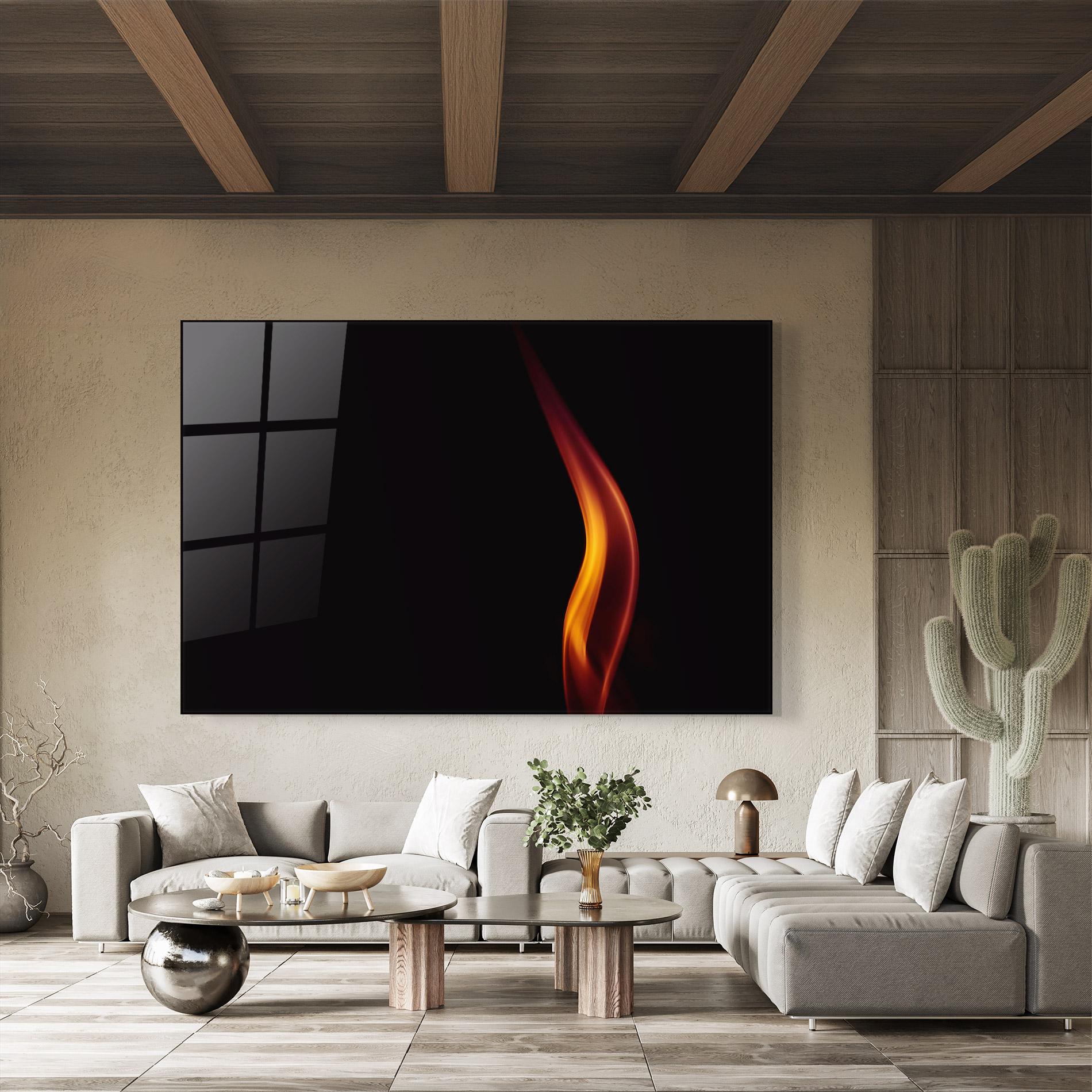 Glasbild Flame Relax mockup 8