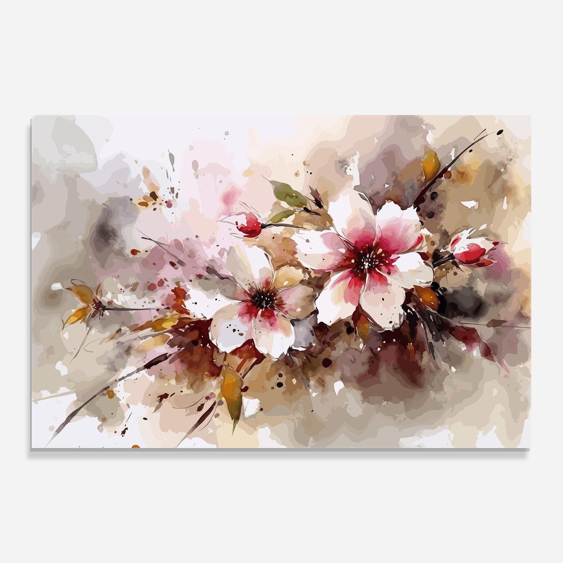 Glasbild Beautiful Cherry Flower mockup 0