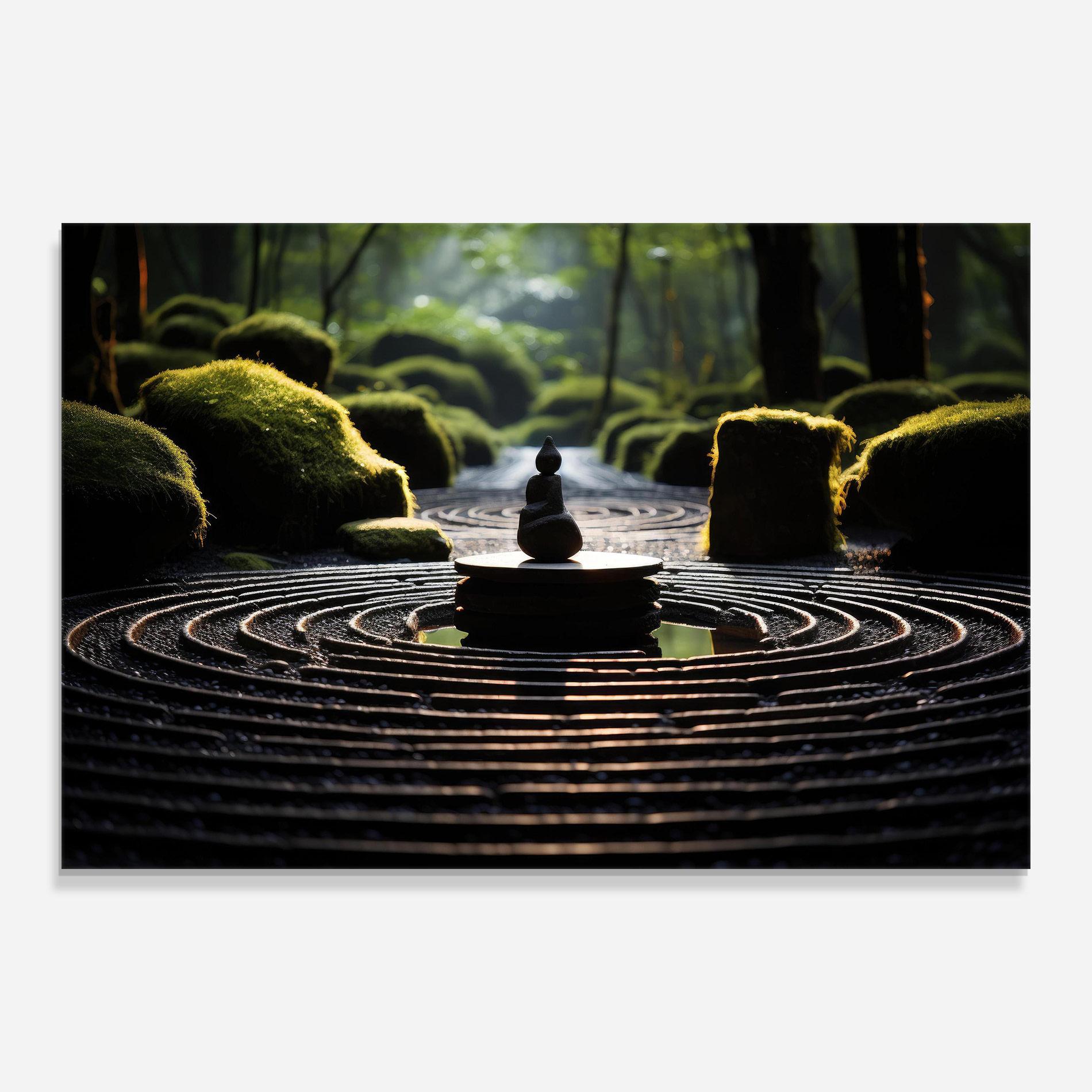 Glasbild Beautiful Zen Garden mockup 0