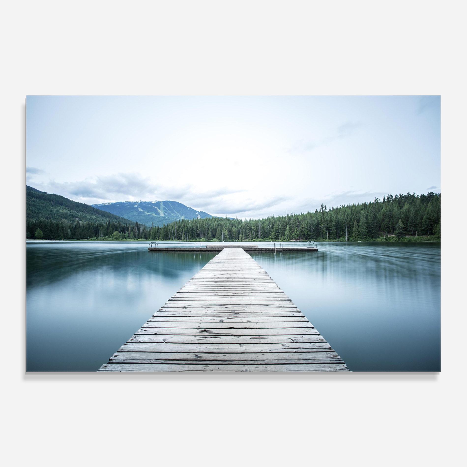 Glasbild Lake Bridge View mockup 0