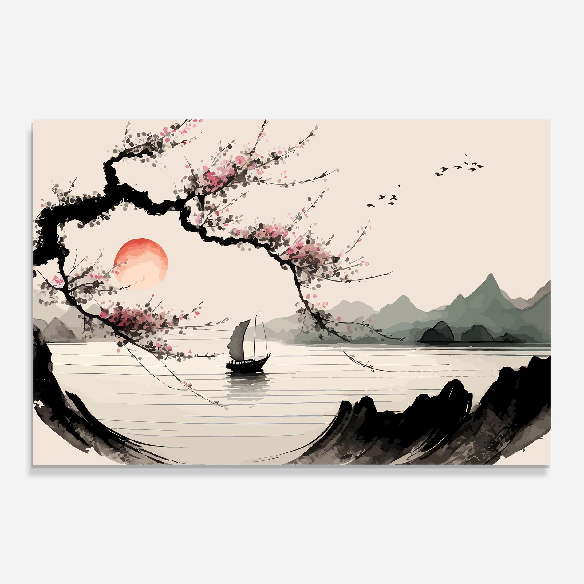 Glasbild Relaxing Nature mockup 0