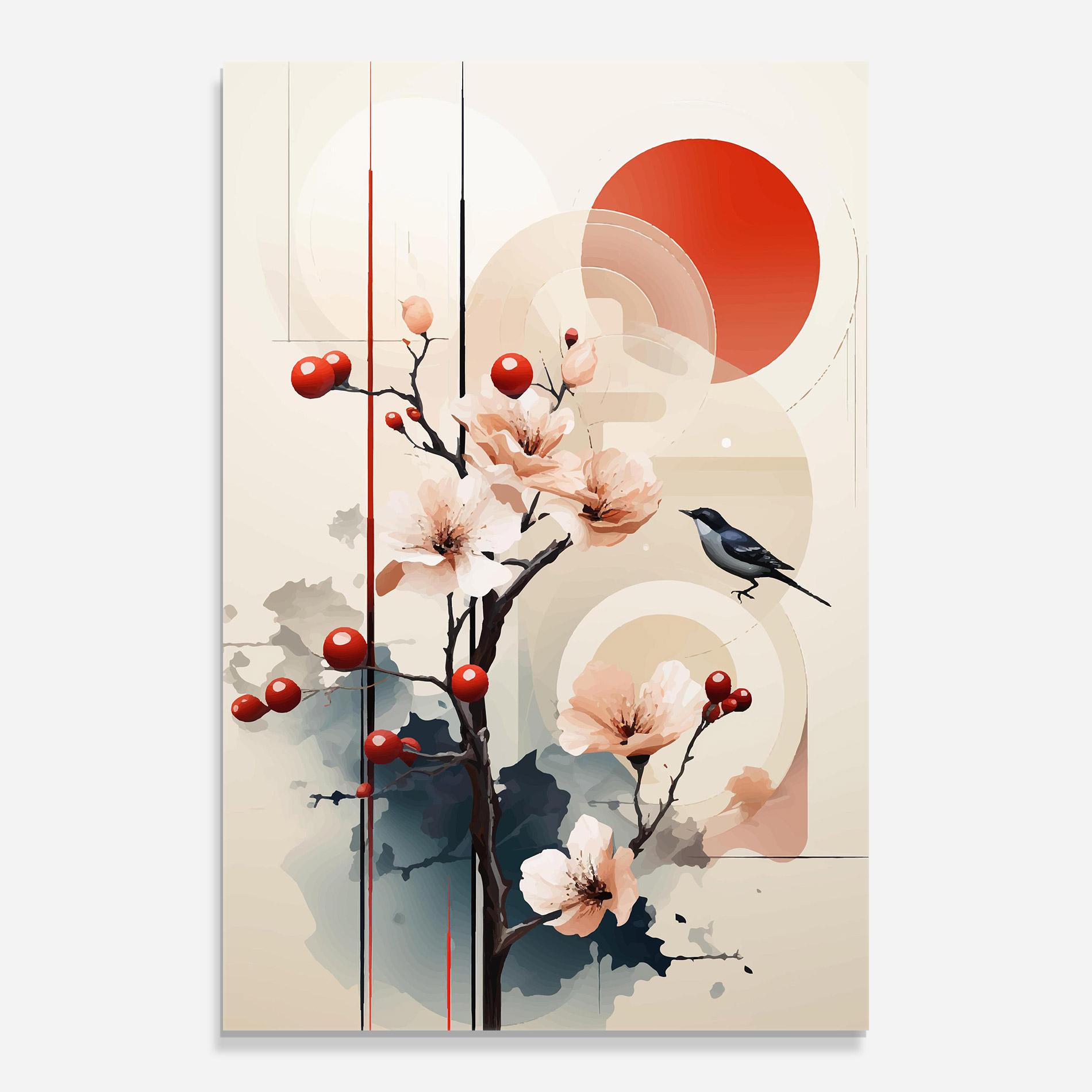 Glasbild Cream Nature mockup 0