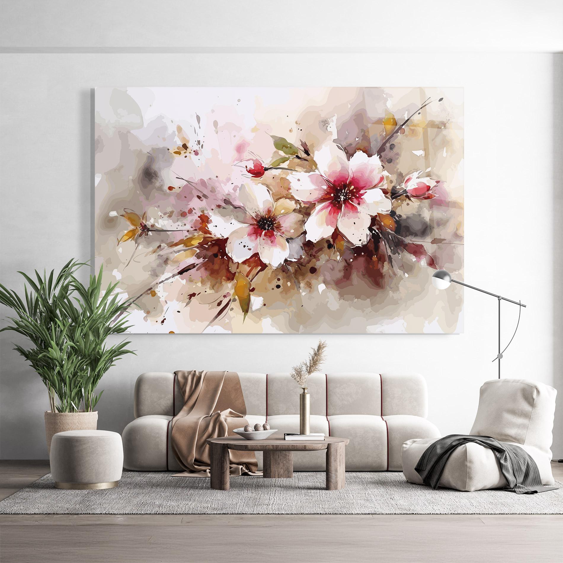 Glasbild Beautiful Cherry Flower mockup 9