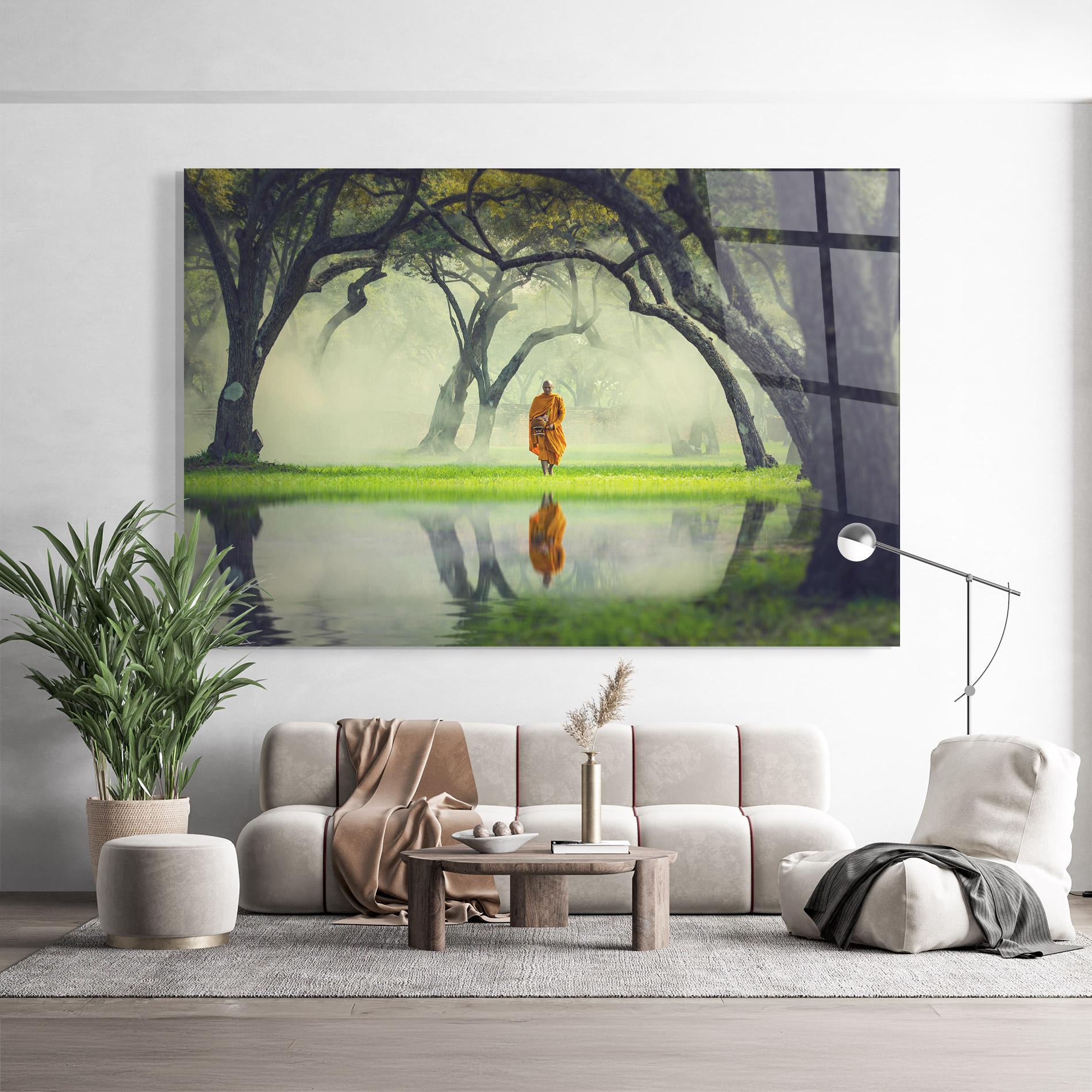 Glasbild Buddha Nature mockup 9