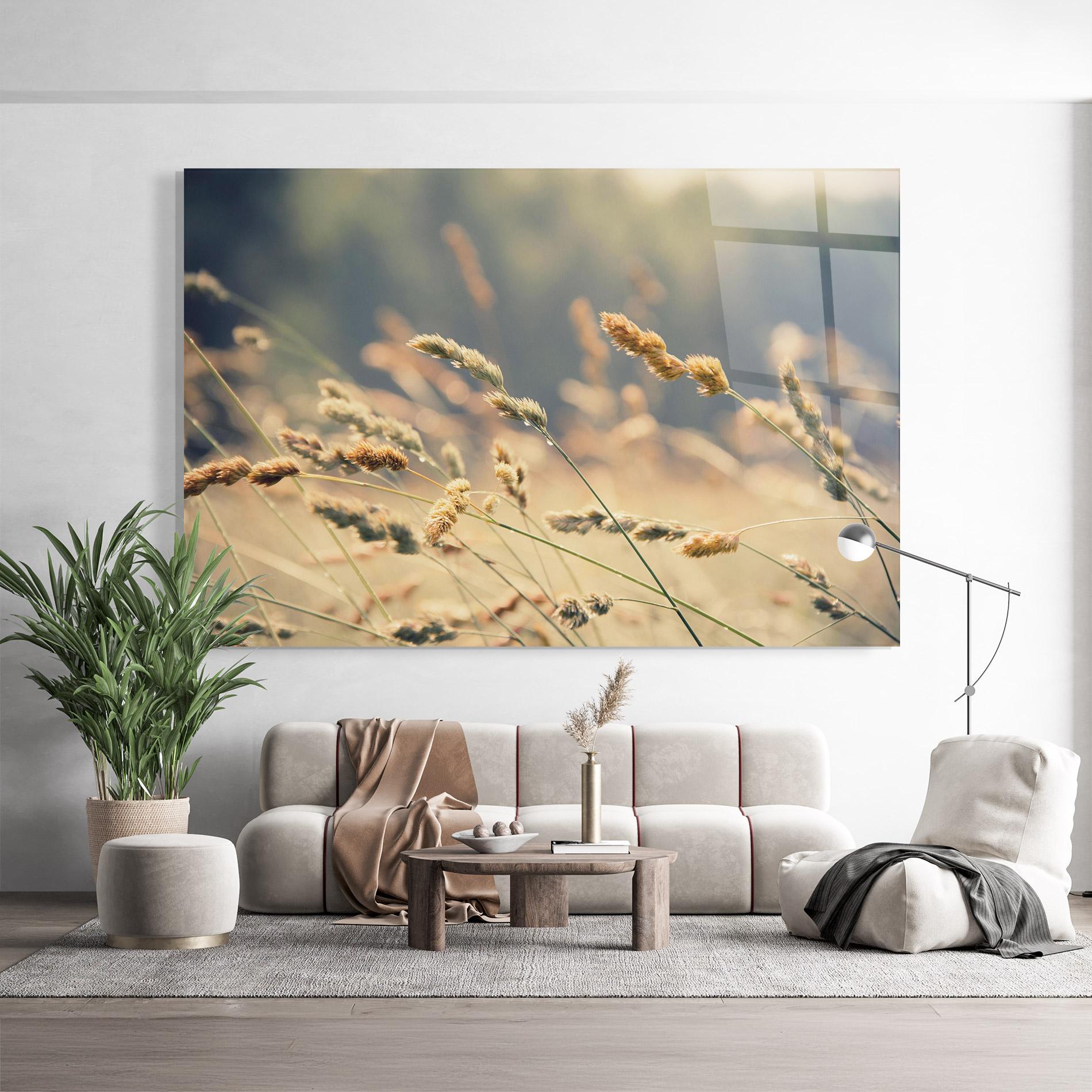 Glasbild Cream Nature Plants mockup 9