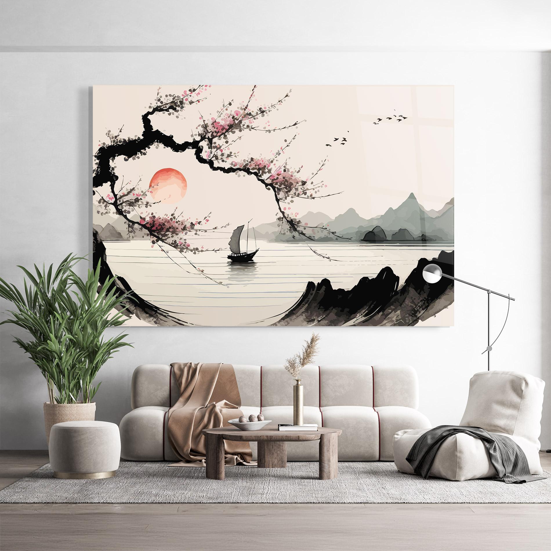 Glasbild Relaxing Nature mockup 9